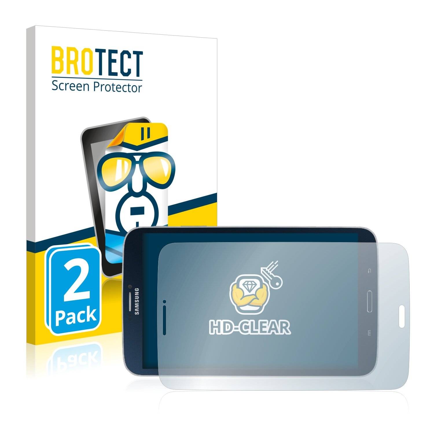 2x BROTECT HD-Clear Displayschutzfolie für Samsung Galaxy Tab 3 8.0 WiFi SM-T310 (im
