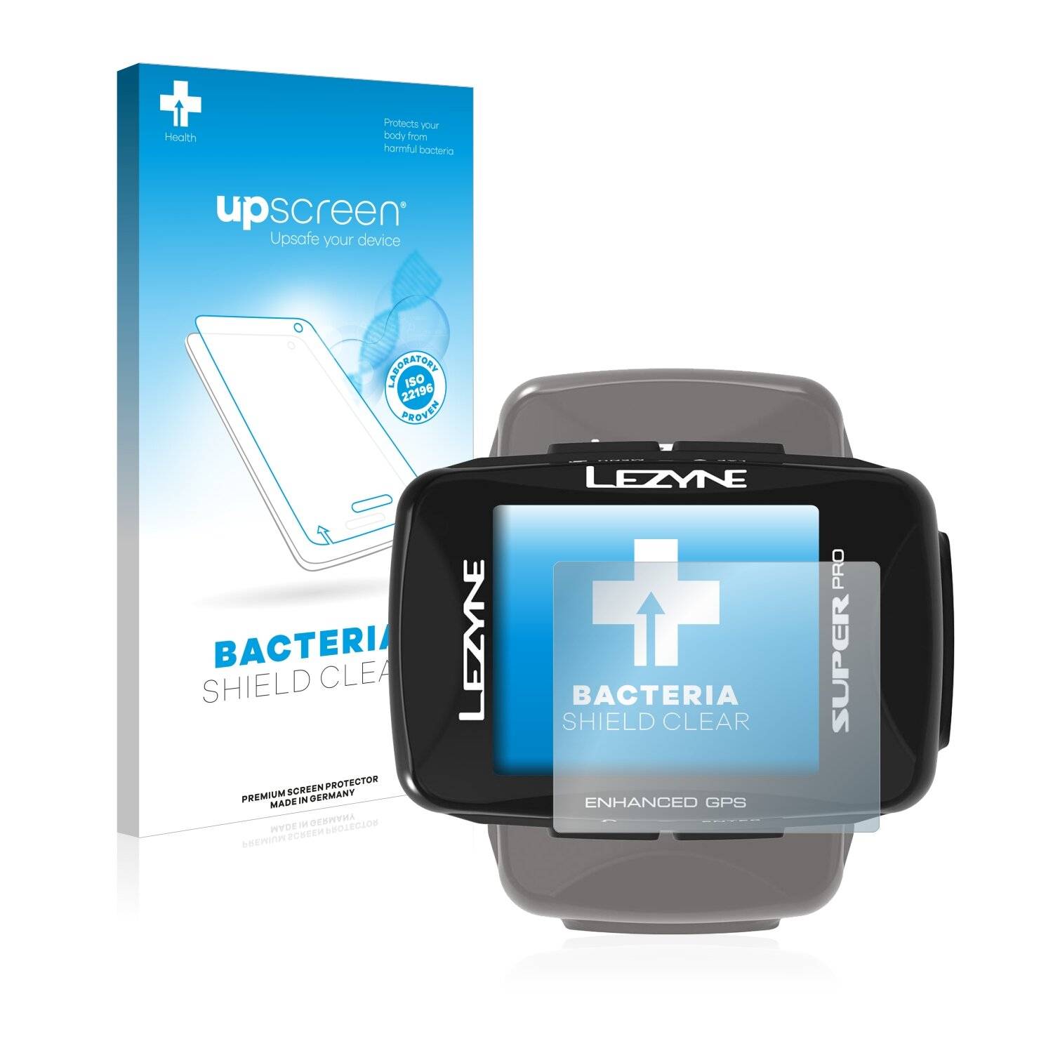 upscreen Bacteria Shield Clear Premium Antibakterielle Displayschutzfolie für Lezyne Super