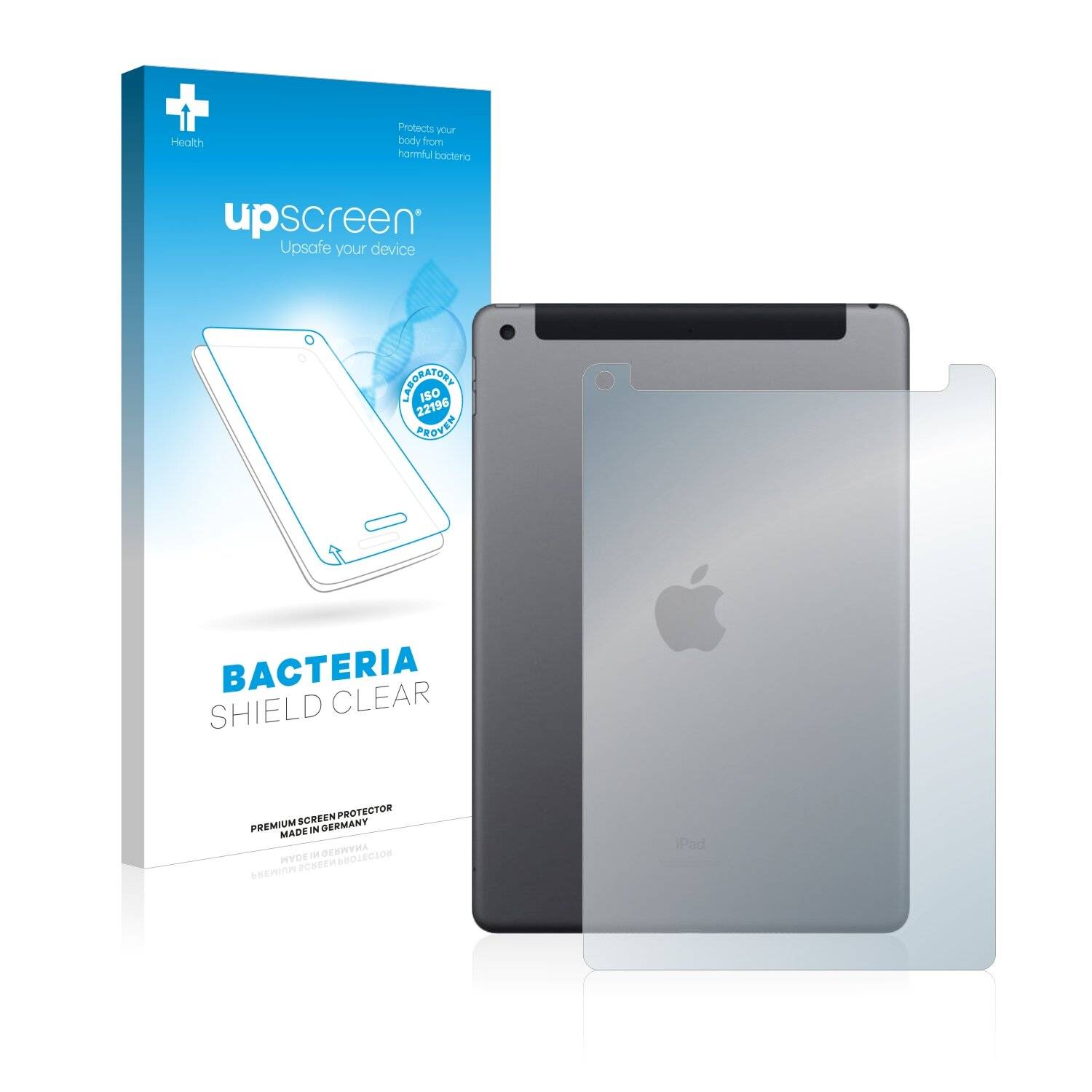 upscreen Bacteria Shield Clear Premium Antibakterielle Displayschutzfolie für Apple iPad
