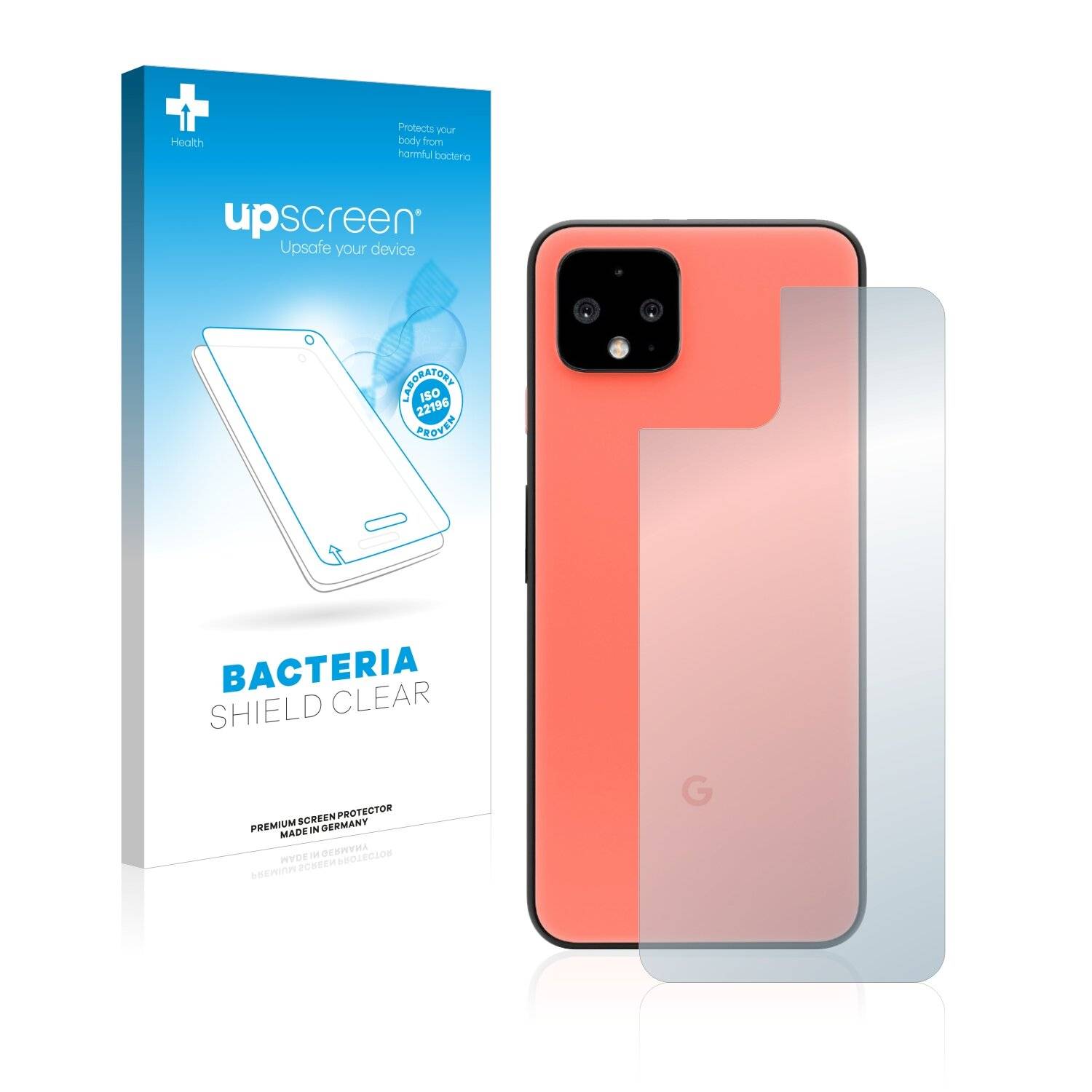 upscreen Bacteria Shield Clear Premium Antibakterielle Displayschutzfolie für Google Pixel 4