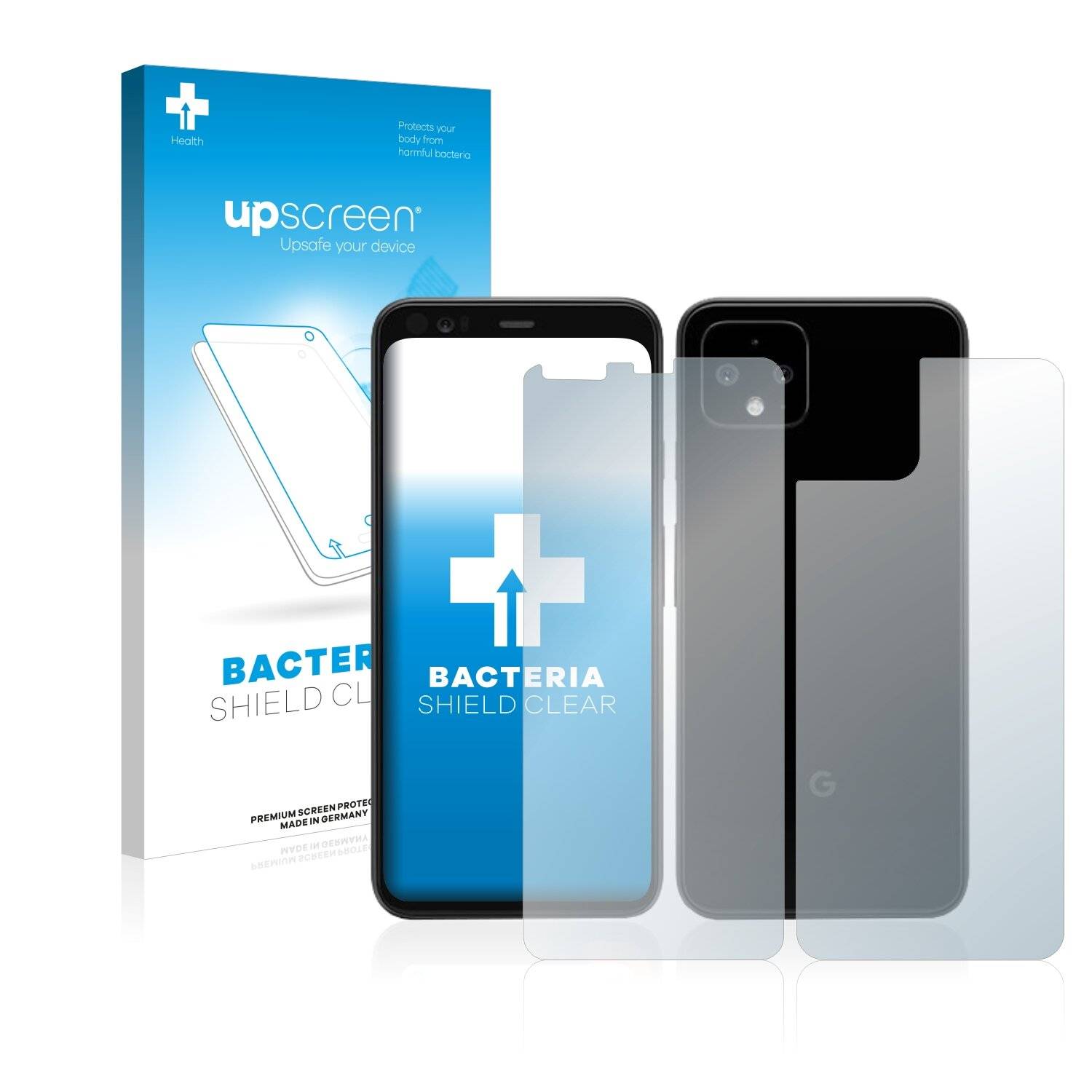 upscreen Bacteria Shield Clear Premium Antibakterielle Displayschutzfolie für Google Pixel 4