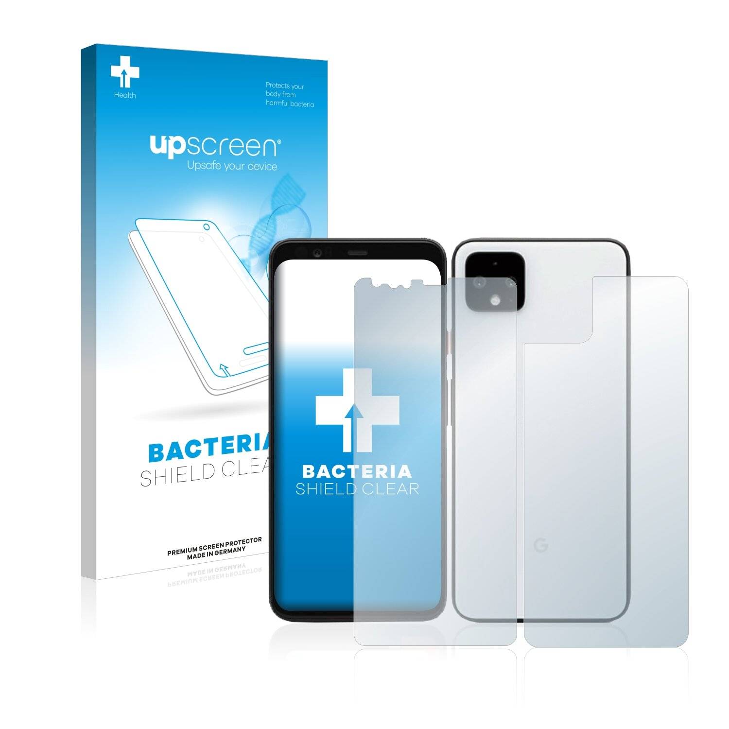 upscreen Bacteria Shield Clear Premium Antibakterielle Displayschutzfolie für Google Pixel 4