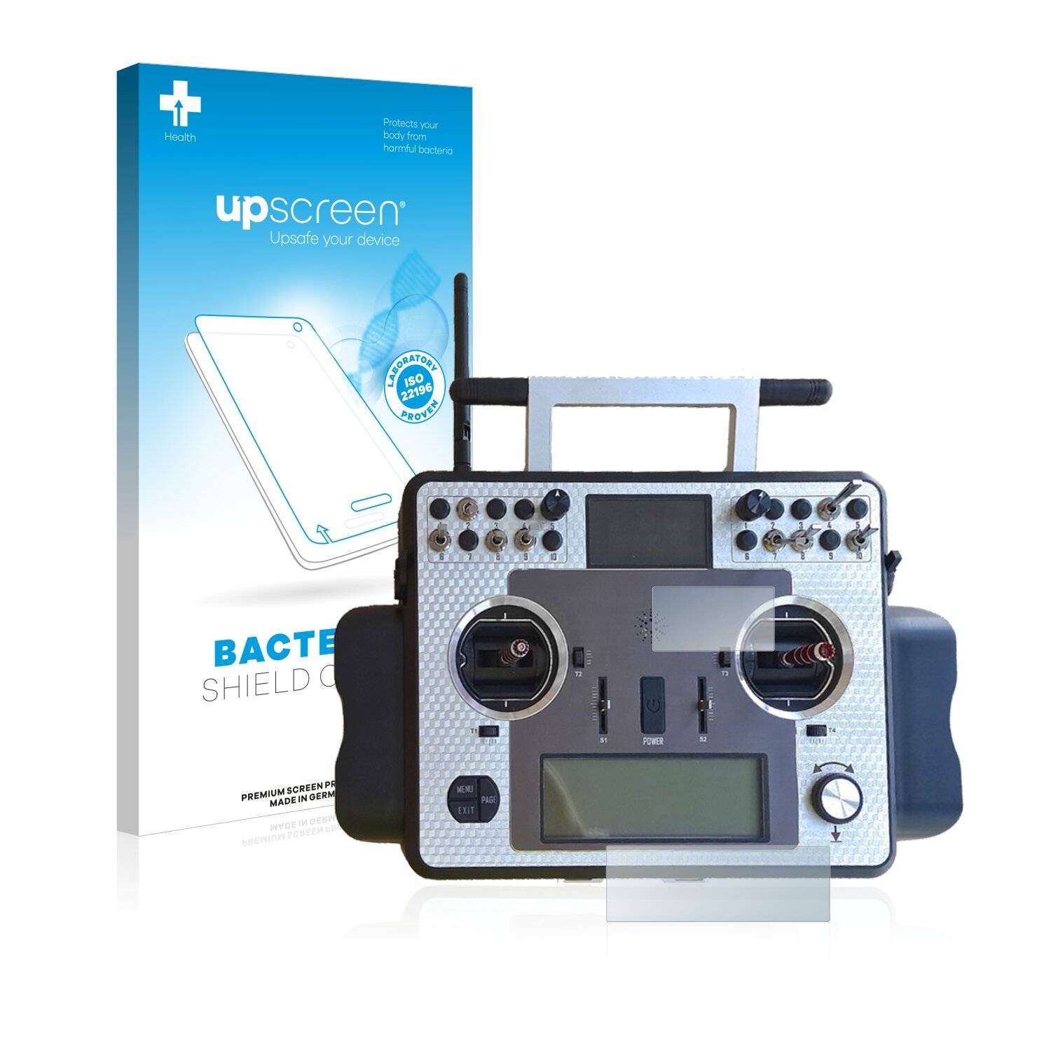 upscreen Bacteria Shield Clear Premium Antibakterielle Displayschutzfolie für FrSky Taranis