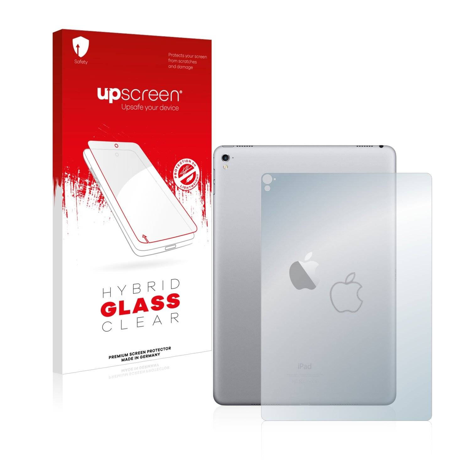 upscreen Hybrid Glass Clear Premium Schutzglas Folie für Apple iPad Pro 9.7 WiFi Cellular