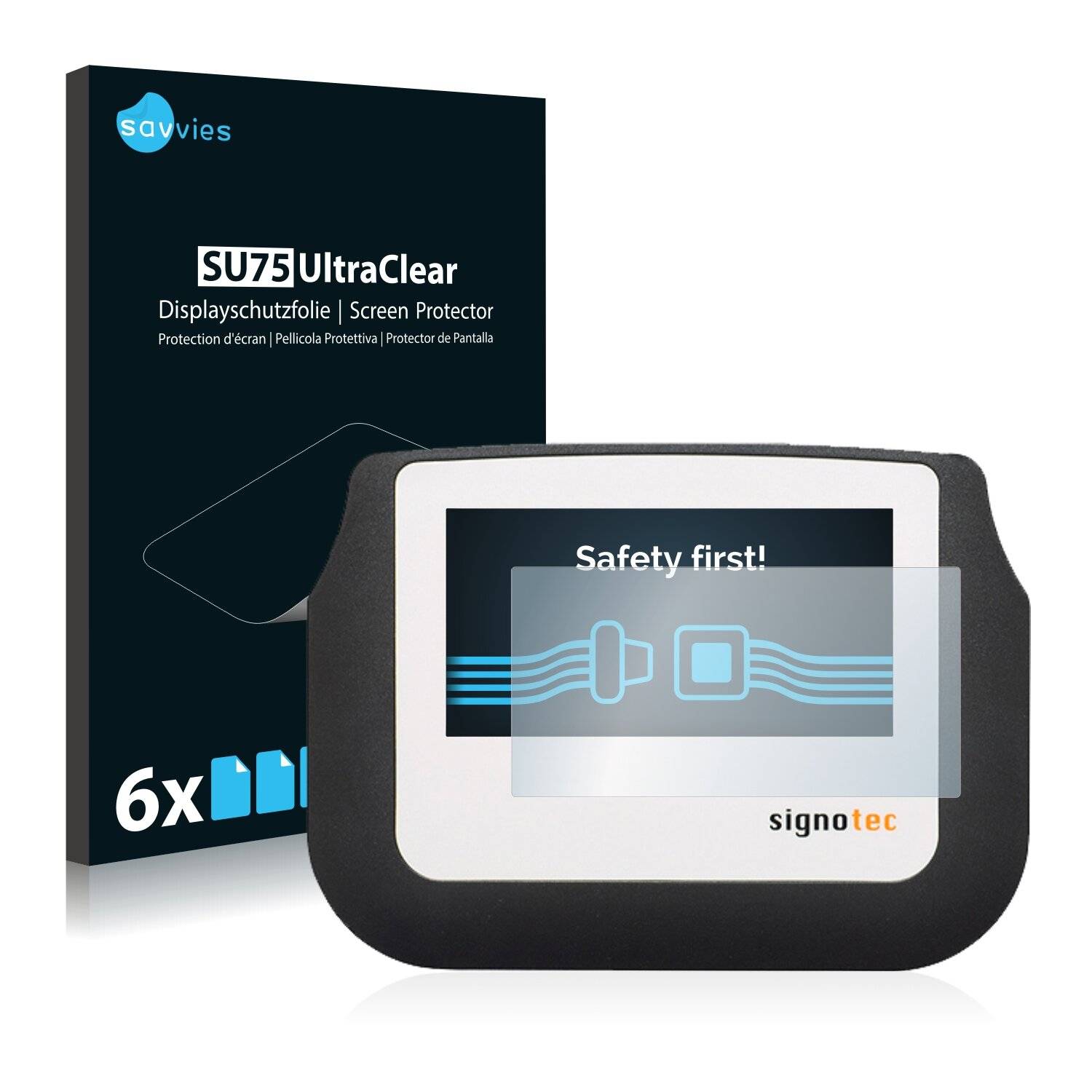 6x Savvies SU75 Displayschutzfolie für Signotec Signature Pad