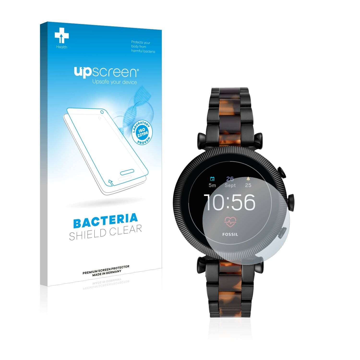upscreen Bacteria Shield Clear Premium Antibakterielle Displayschutzfolie für Fossil Sloan