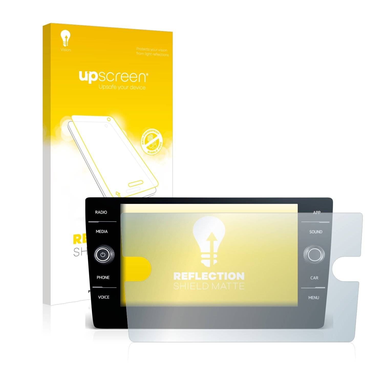 upscreen Reflection Shield Matte Premium Displayschutzfolie für Volkswagen Golf GTD 2017