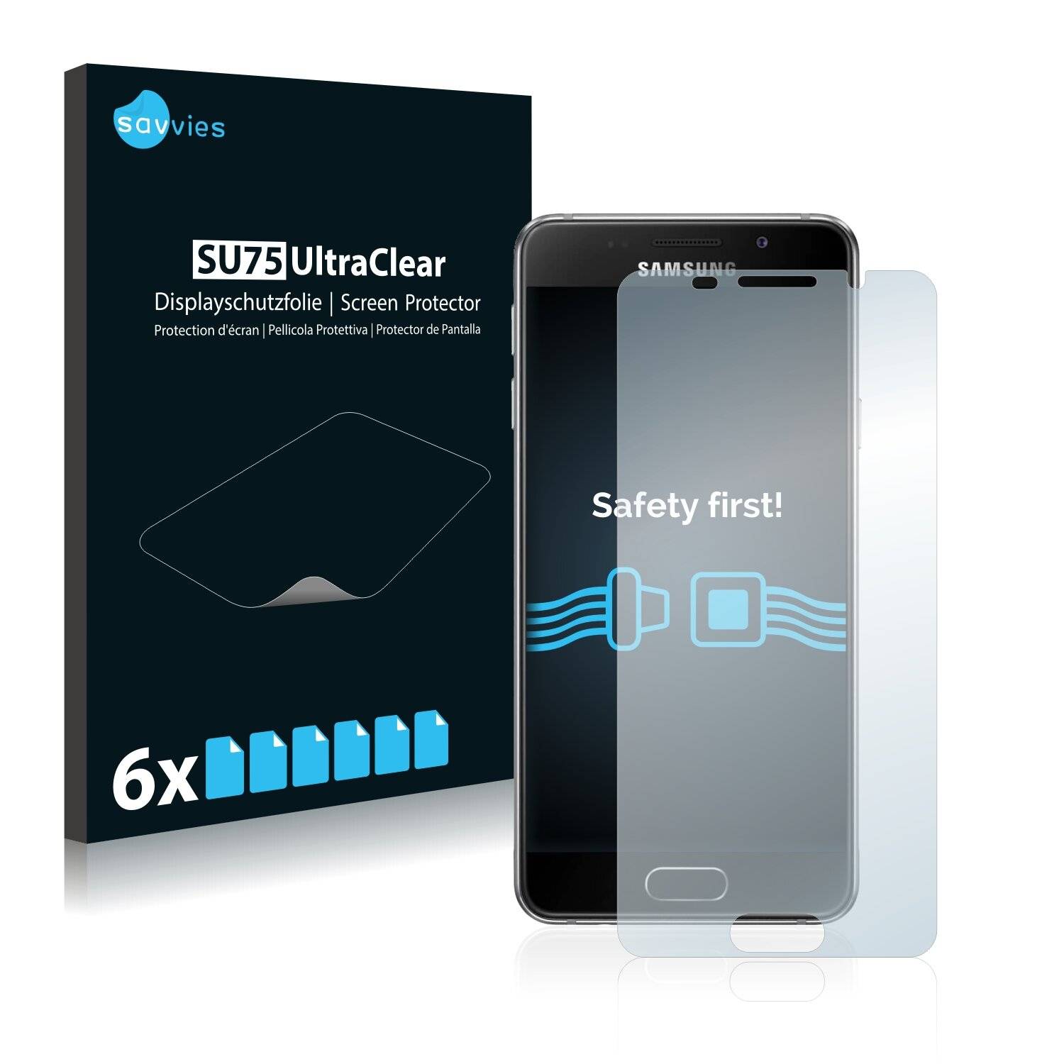 6x Savvies SU75 Displayschutzfolie für Samsung Galaxy A3