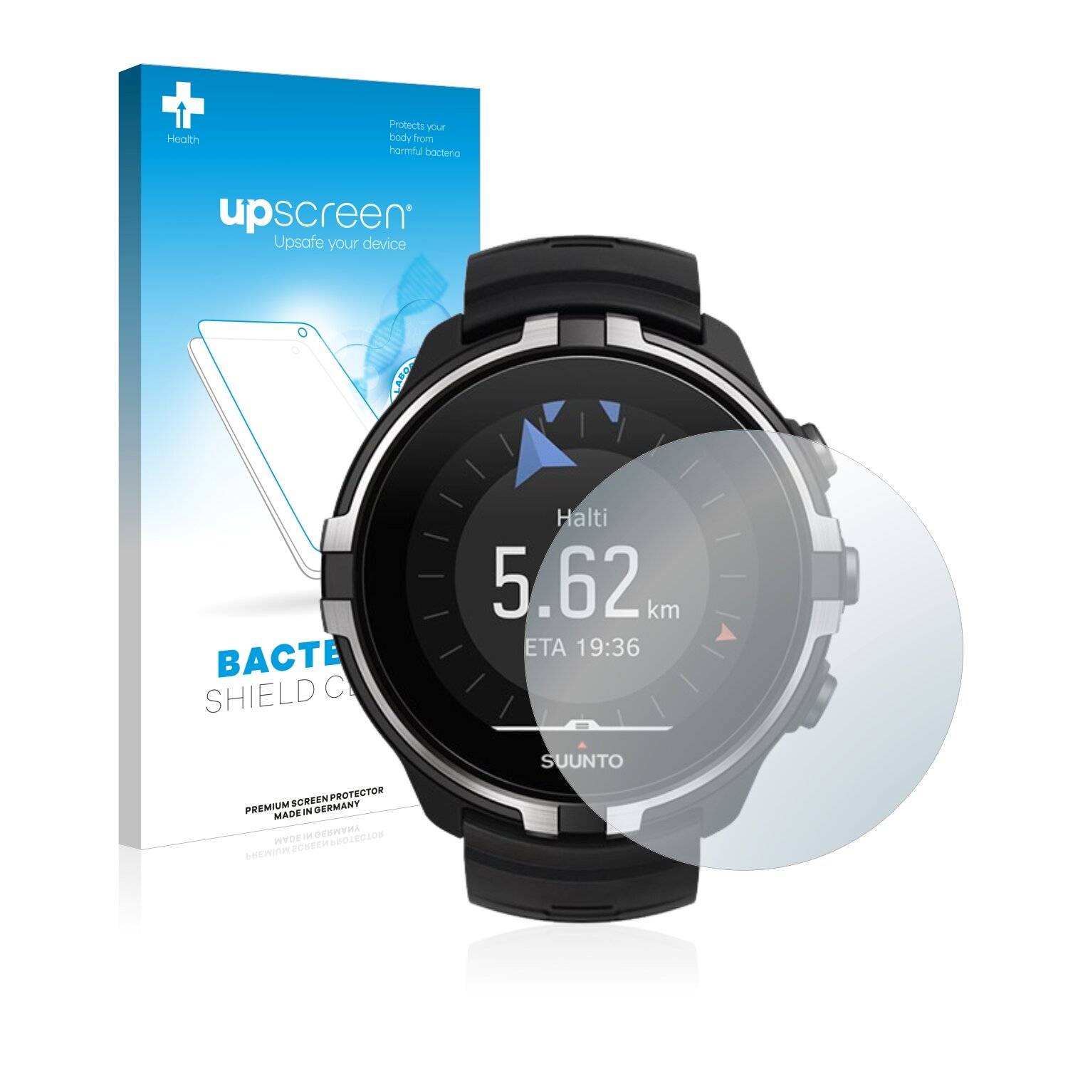 upscreen Bacteria Shield Clear Premium Antibakterielle Displayschutzfolie für Suunto Spartan