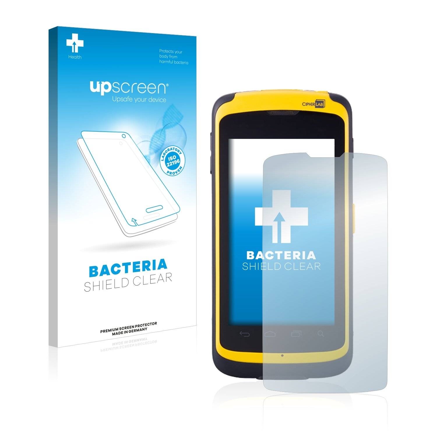 upscreen Bacteria Shield Clear Premium Antibakterielle Displayschutzfolie für Cipherlab