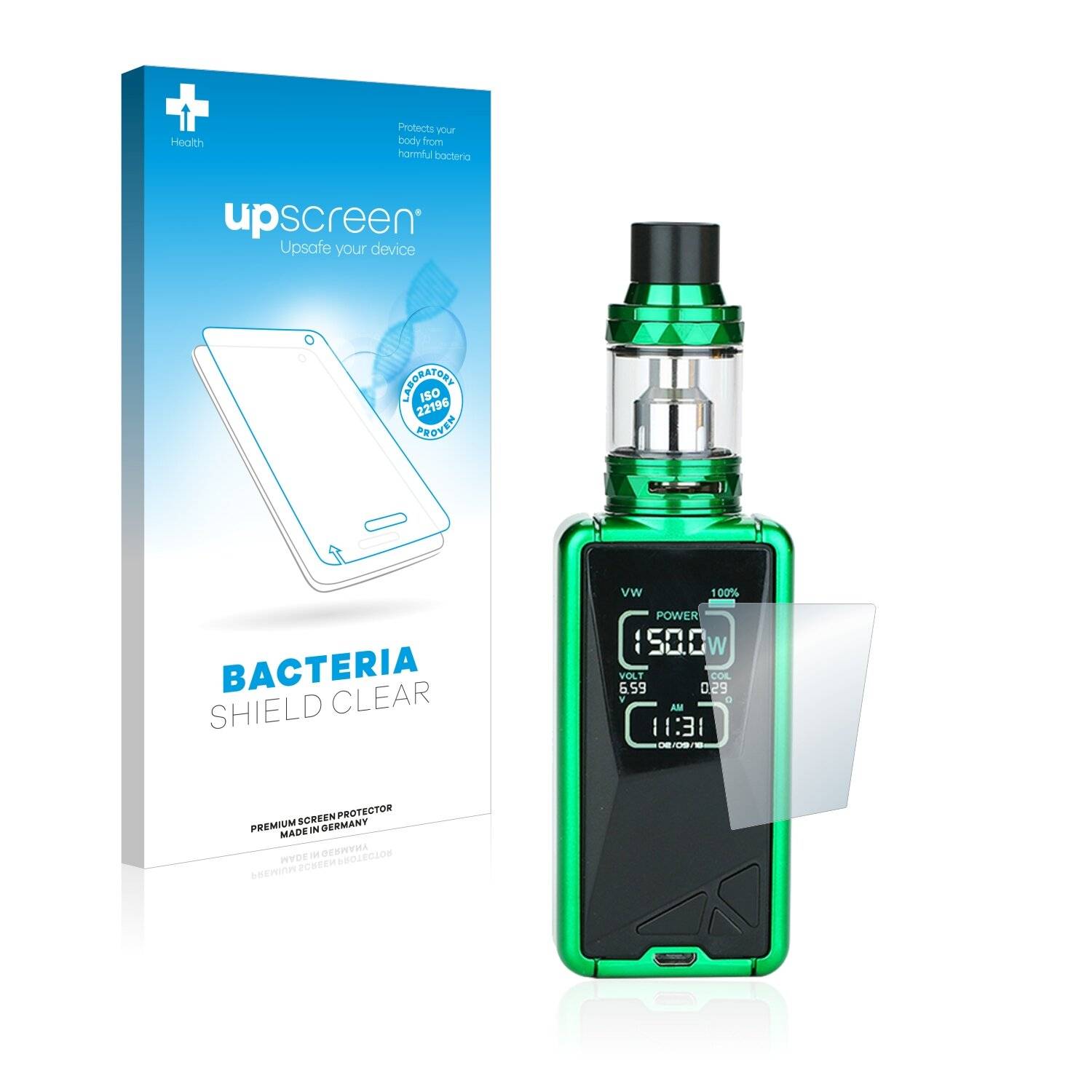 upscreen Bacteria Shield Clear Premium Antibakterielle Displayschutzfolie für Eleaf