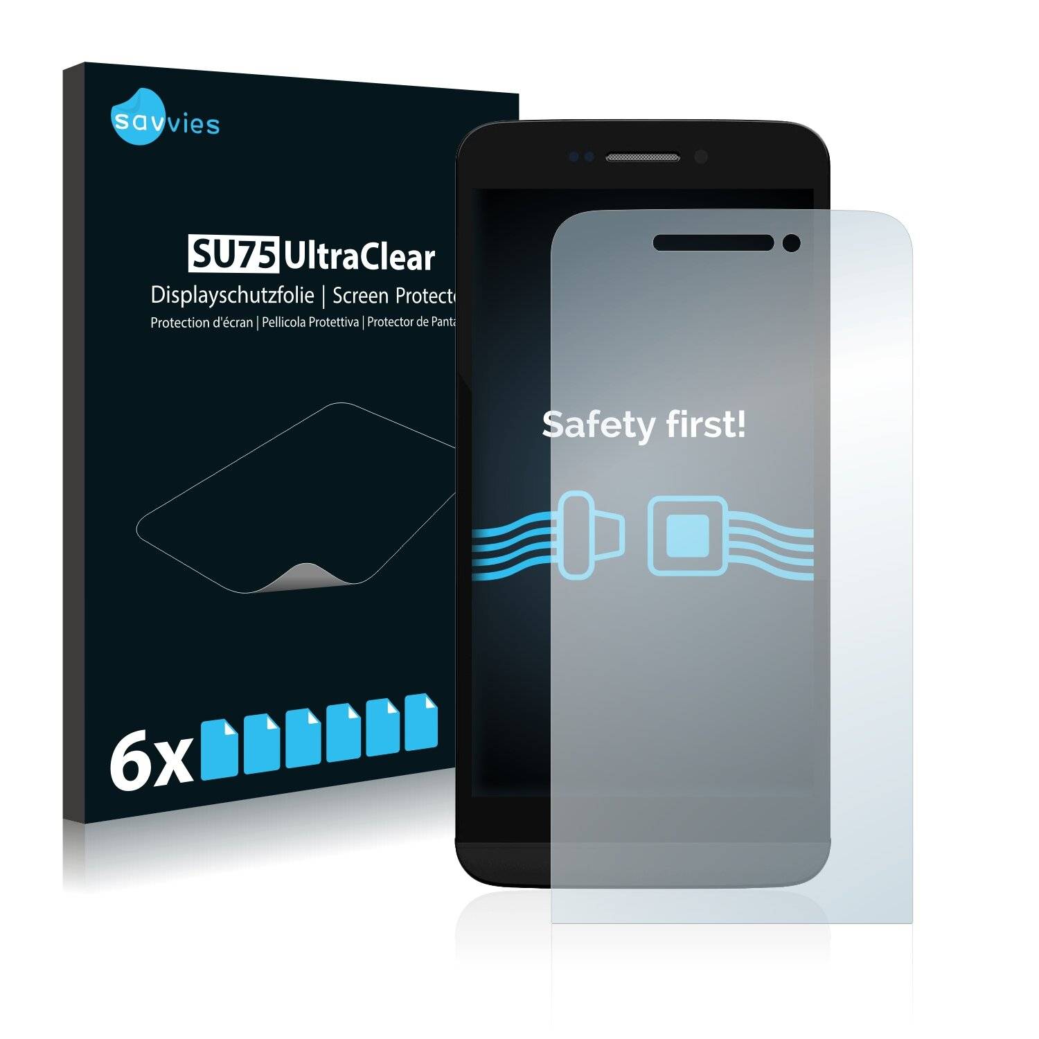 6x Savvies SU75 Displayschutzfolie für Silent Circle Blackphone