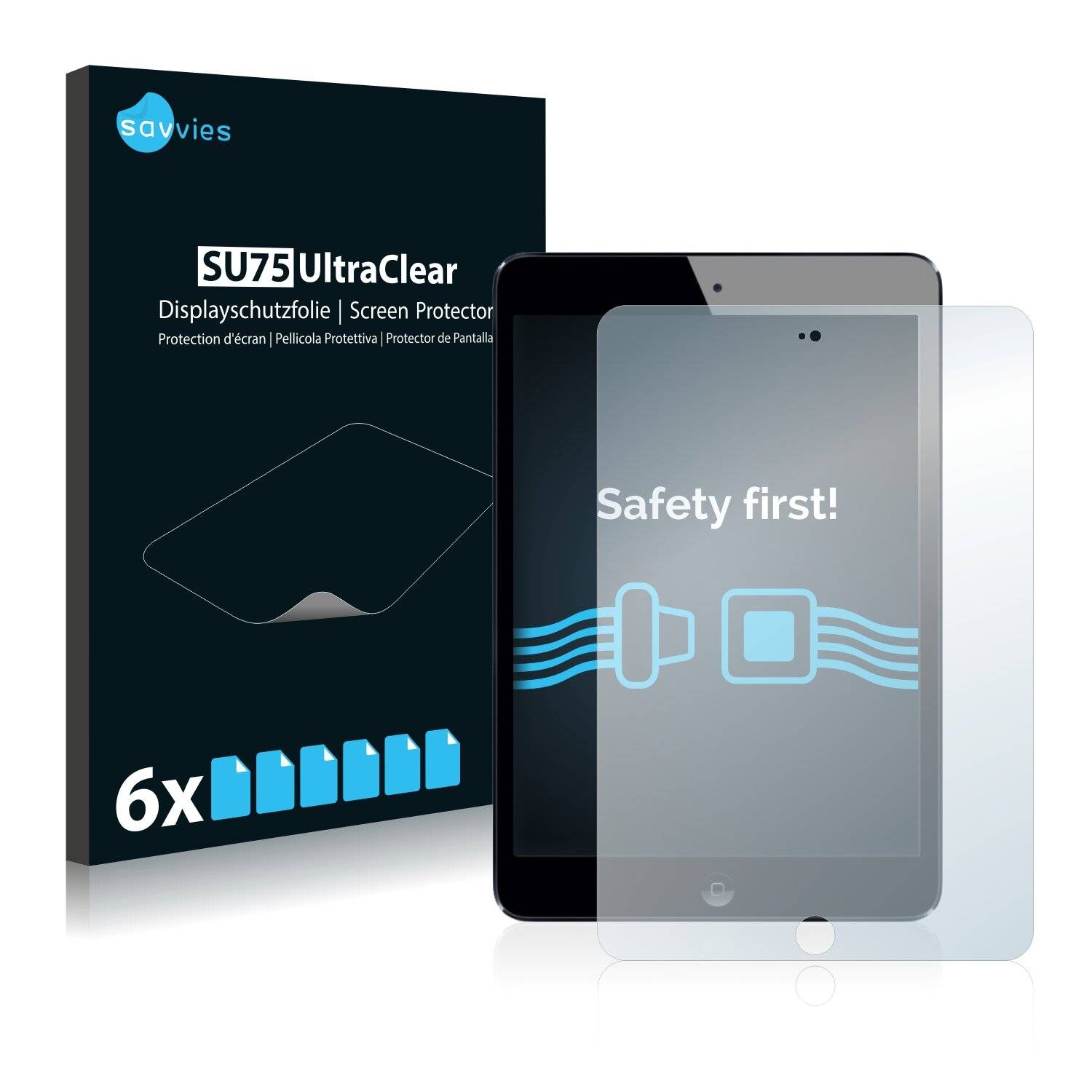 6x Savvies SU75 Displayschutzfolie für Apple iPad Mini 3
