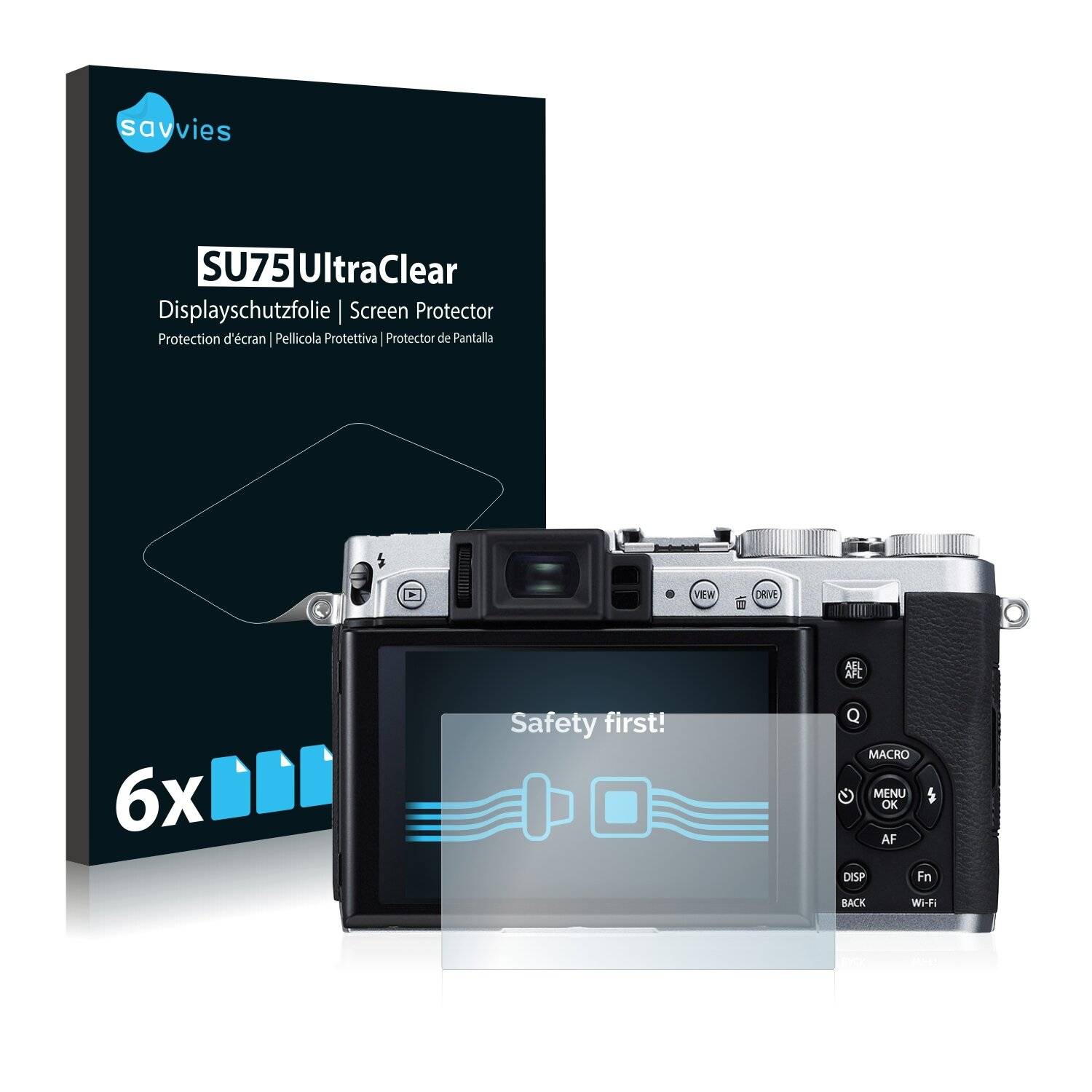 6x Savvies SU75 Displayschutzfolie für Fujifilm