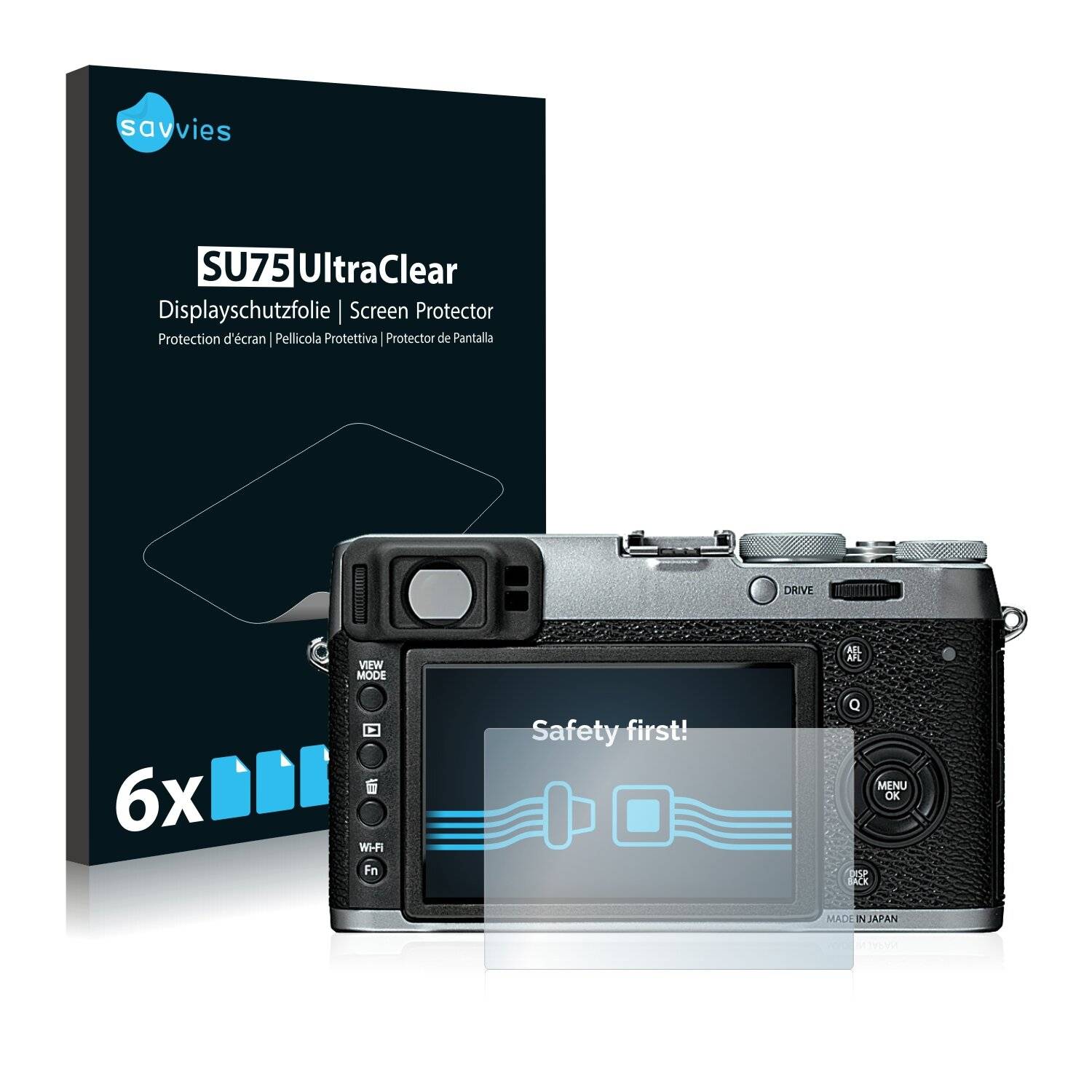 6x Savvies SU75 Displayschutzfolie für Fujifilm