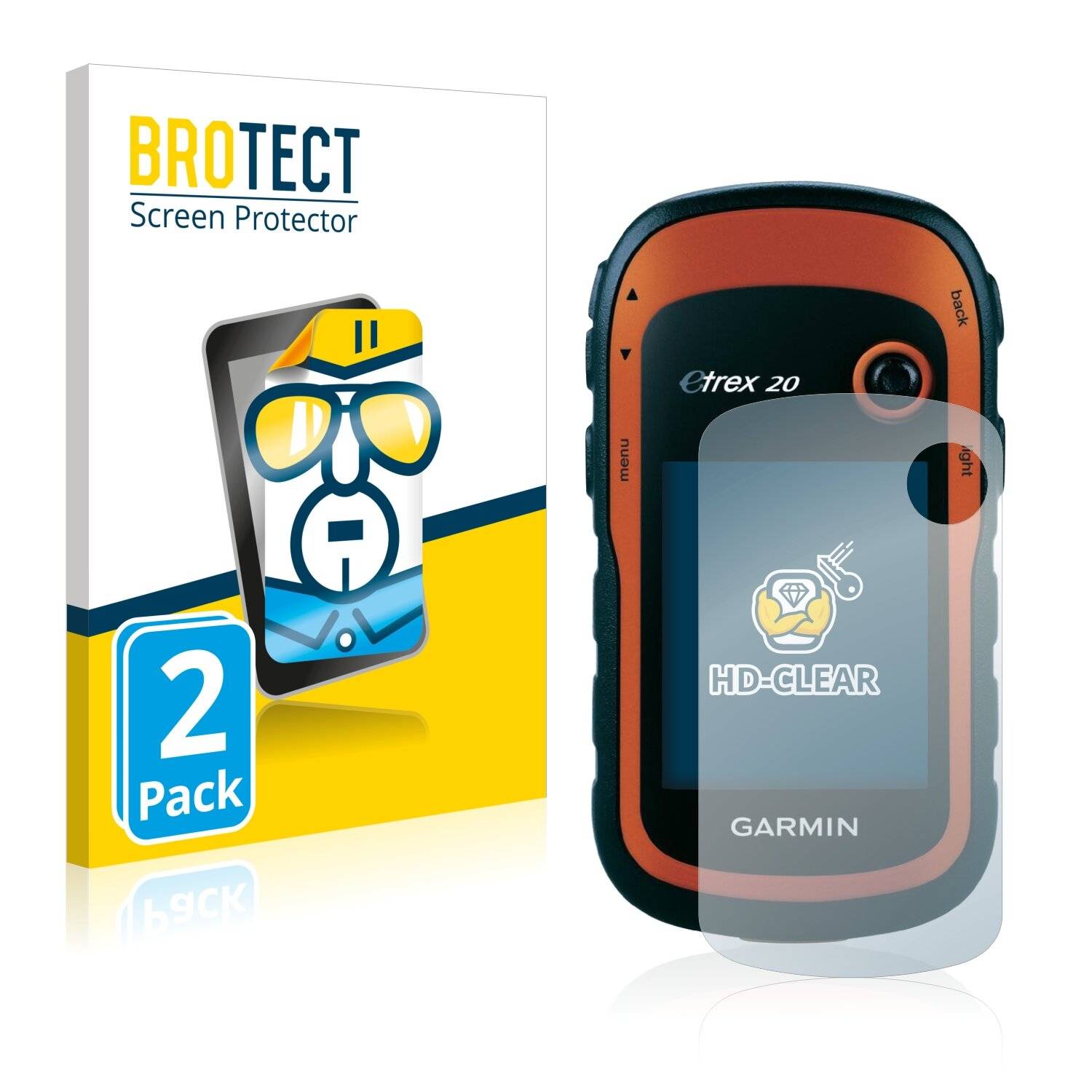 2x BROTECT HD-Clear Displayschutzfolie für Garmin eTrex