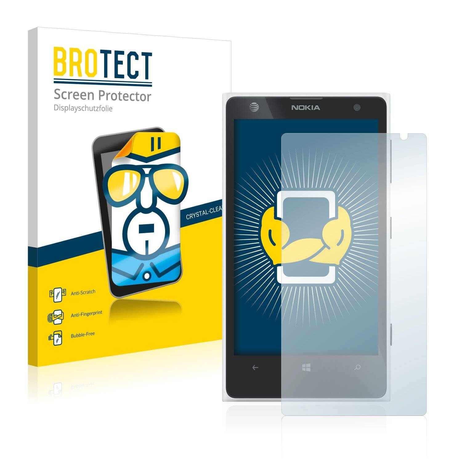 2x BROTECT HD-Clear Displayschutzfolie für Nokia Lumia