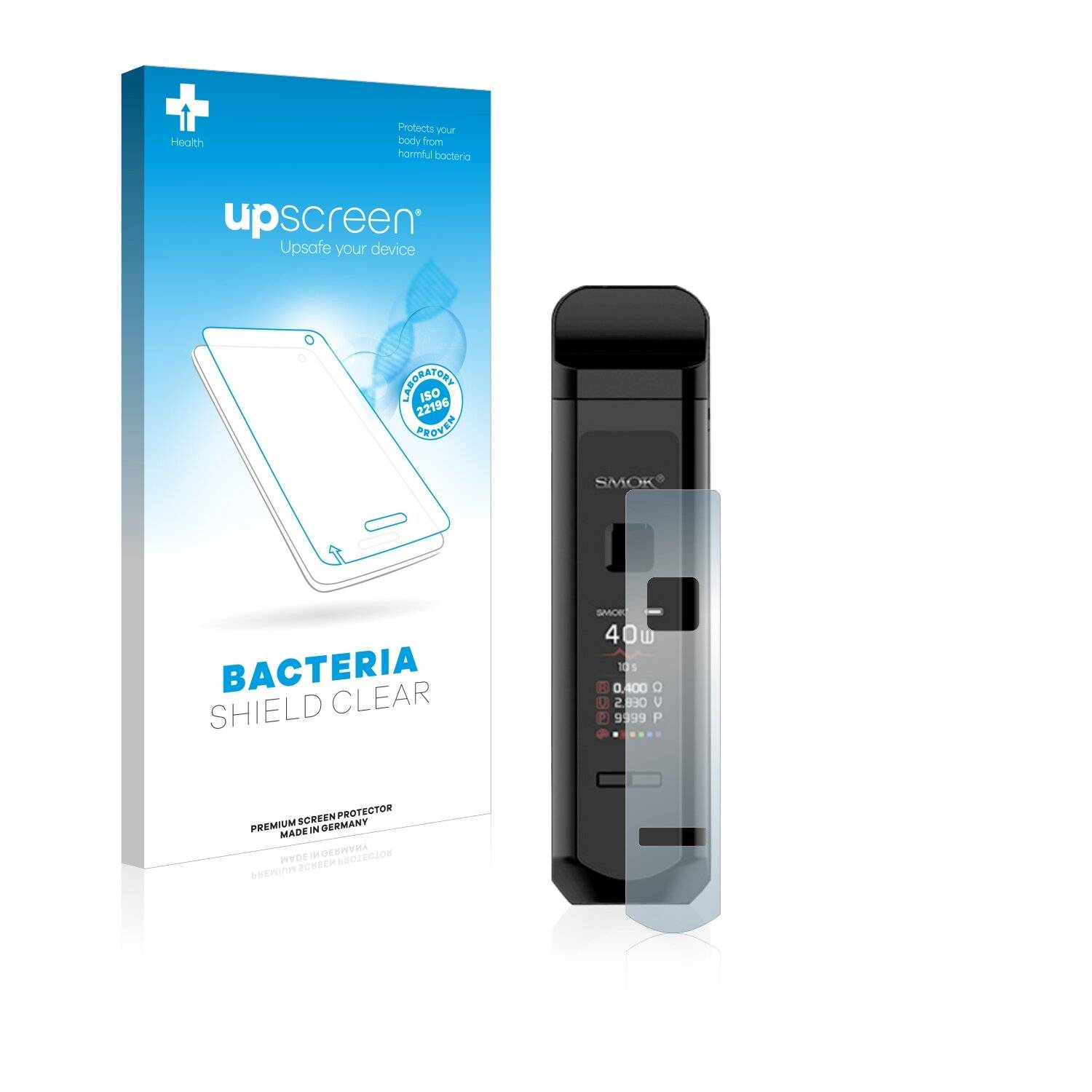 upscreen Bacteria Shield Clear Premium Antibakterielle Displayschutzfolie für Smok RPM