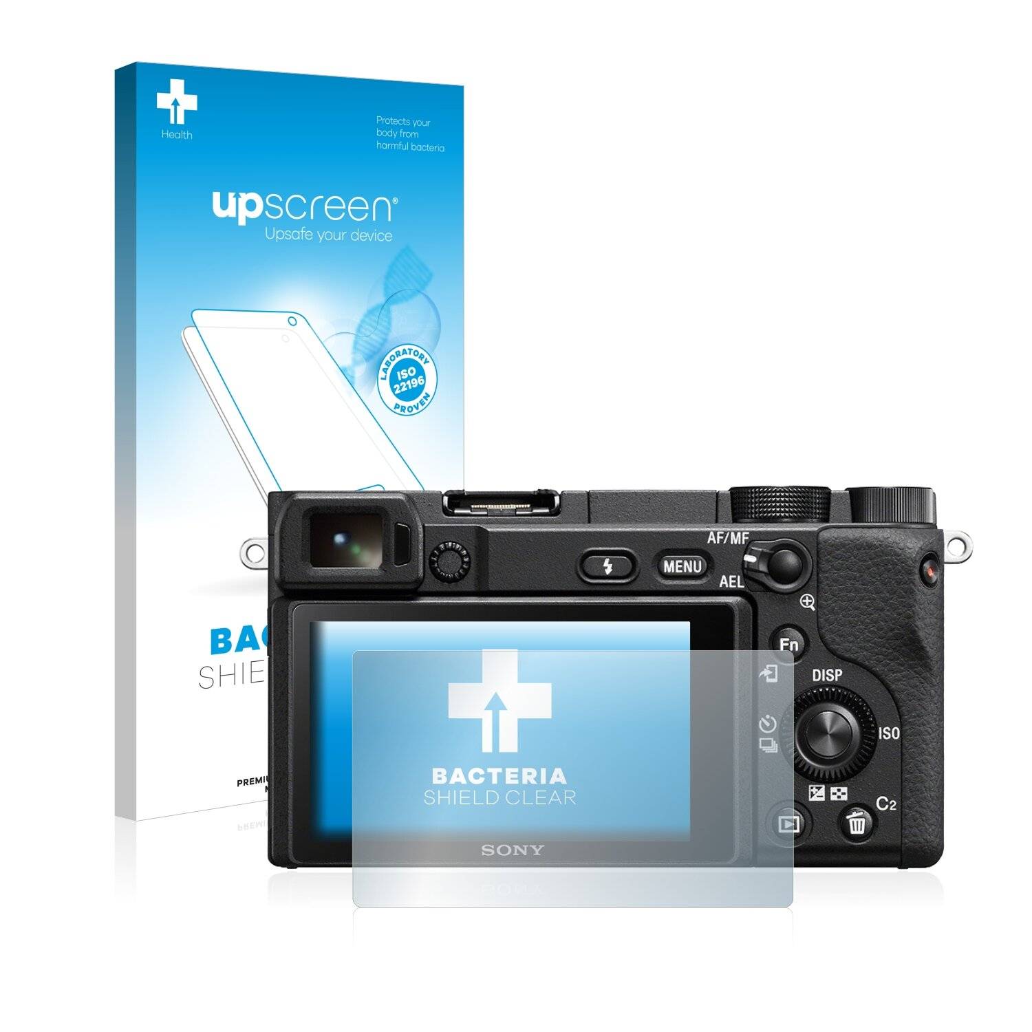upscreen Bacteria Shield Clear Premium Antibakterielle Displayschutzfolie für Sony Alpha