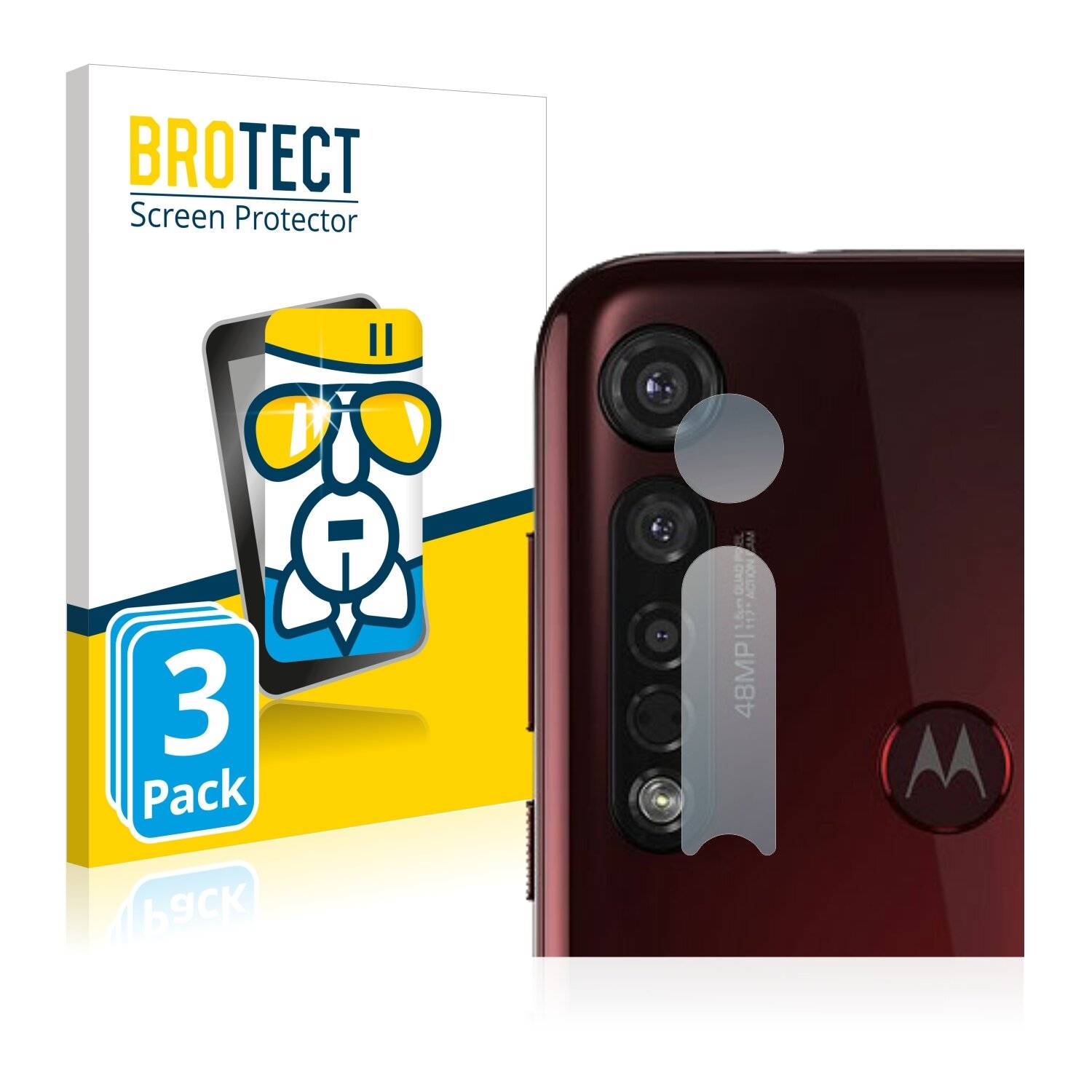 3x BROTECT AirGlass Schutzglas Folie für Motorola Moto G8 Plus (NUR