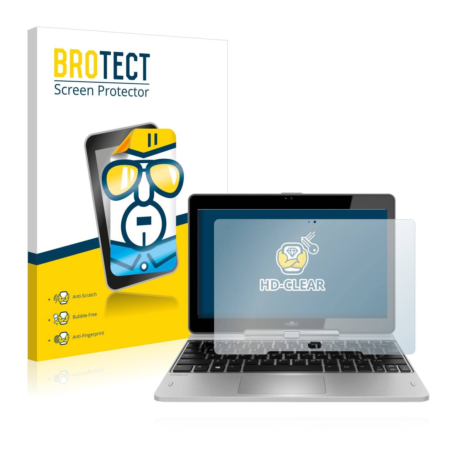 2x BROTECT HD-Clear Displayschutzfolie für HP EliteBook Revolve