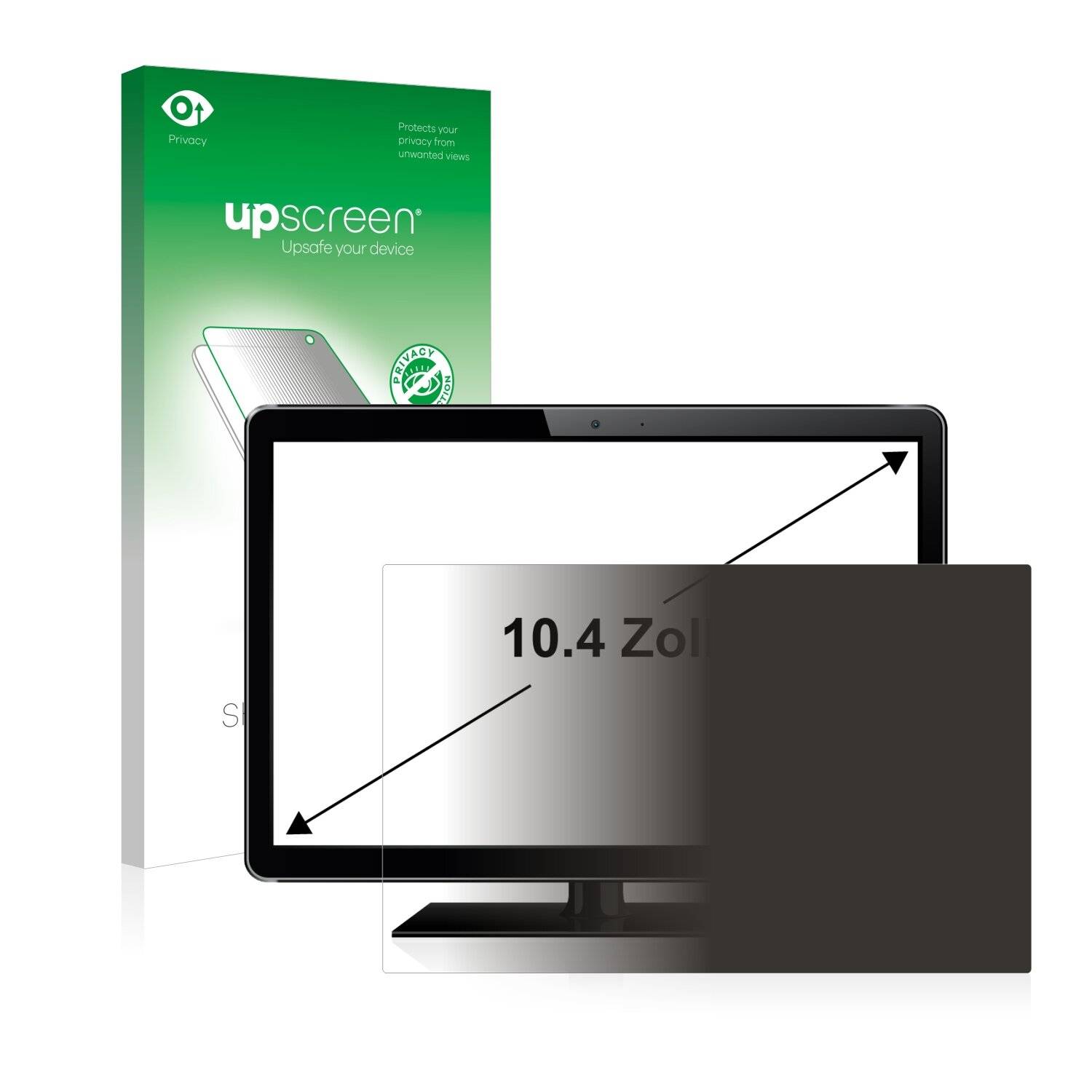 upscreen Spy Shield Clear Premium Blickschutzfolie für Kassensysteme mit 10.4 Zoll Displays