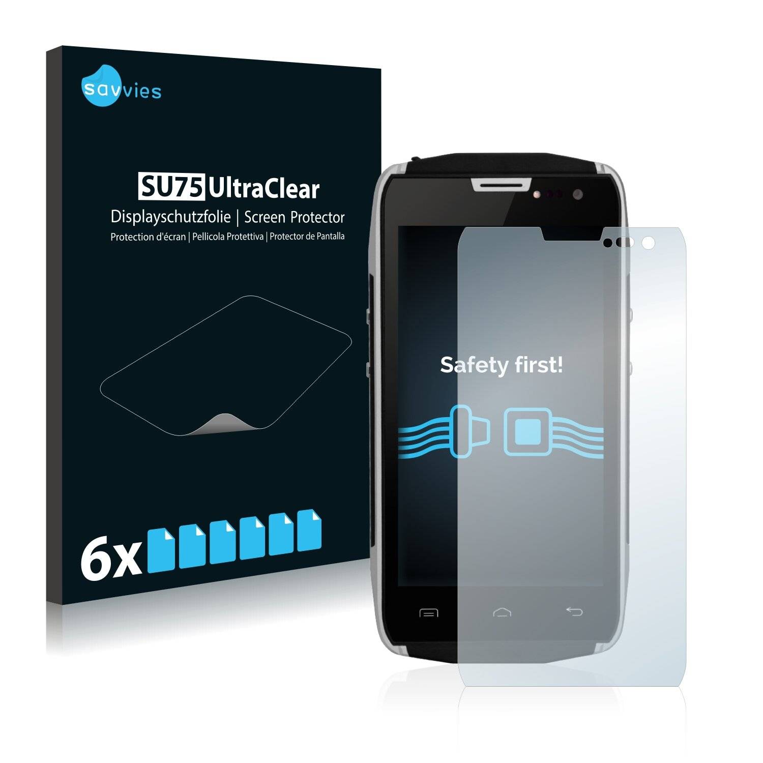 6x Savvies SU75 Displayschutzfolie für Doogee Titans2