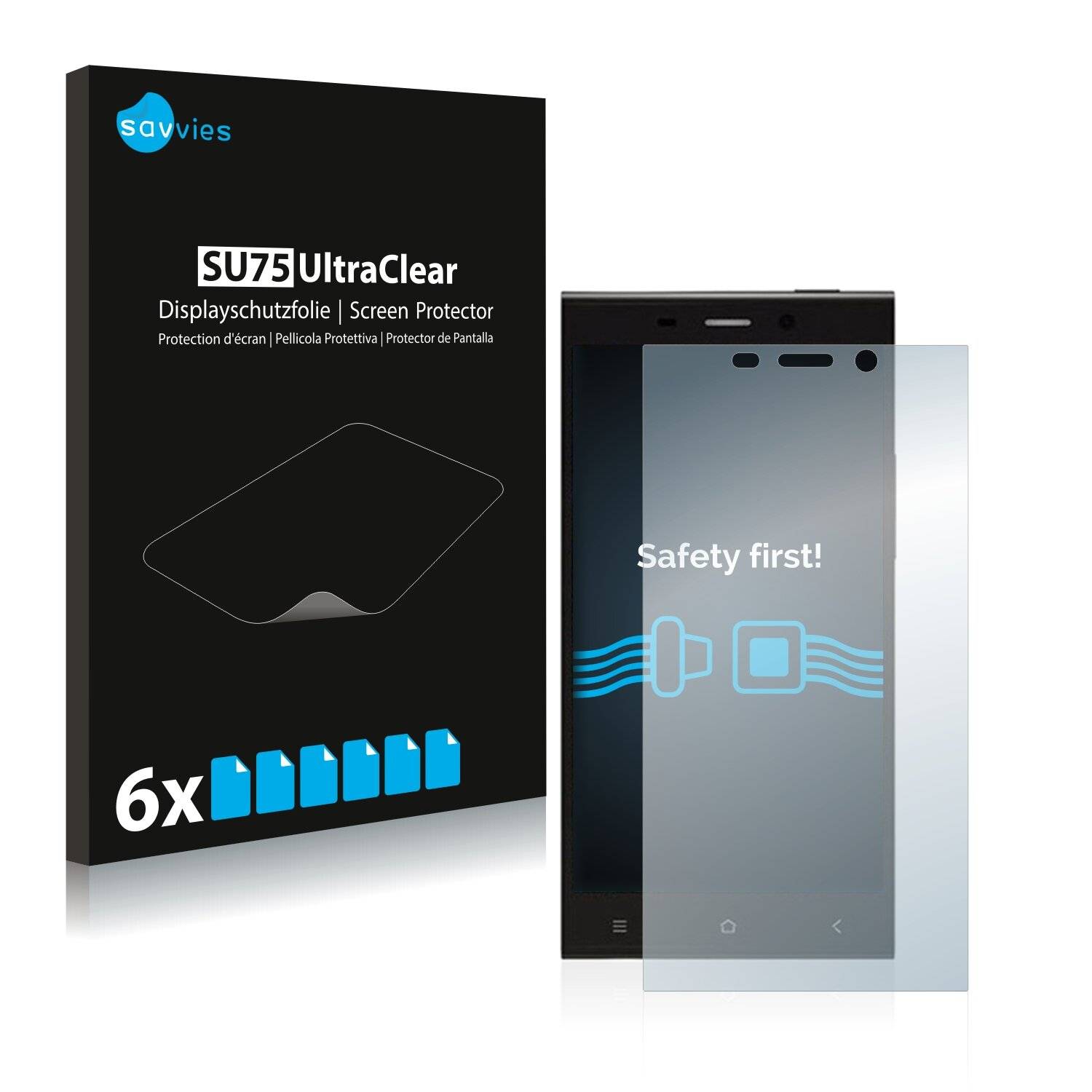 6x Savvies SU75 Displayschutzfolie für General Mobile Discovery