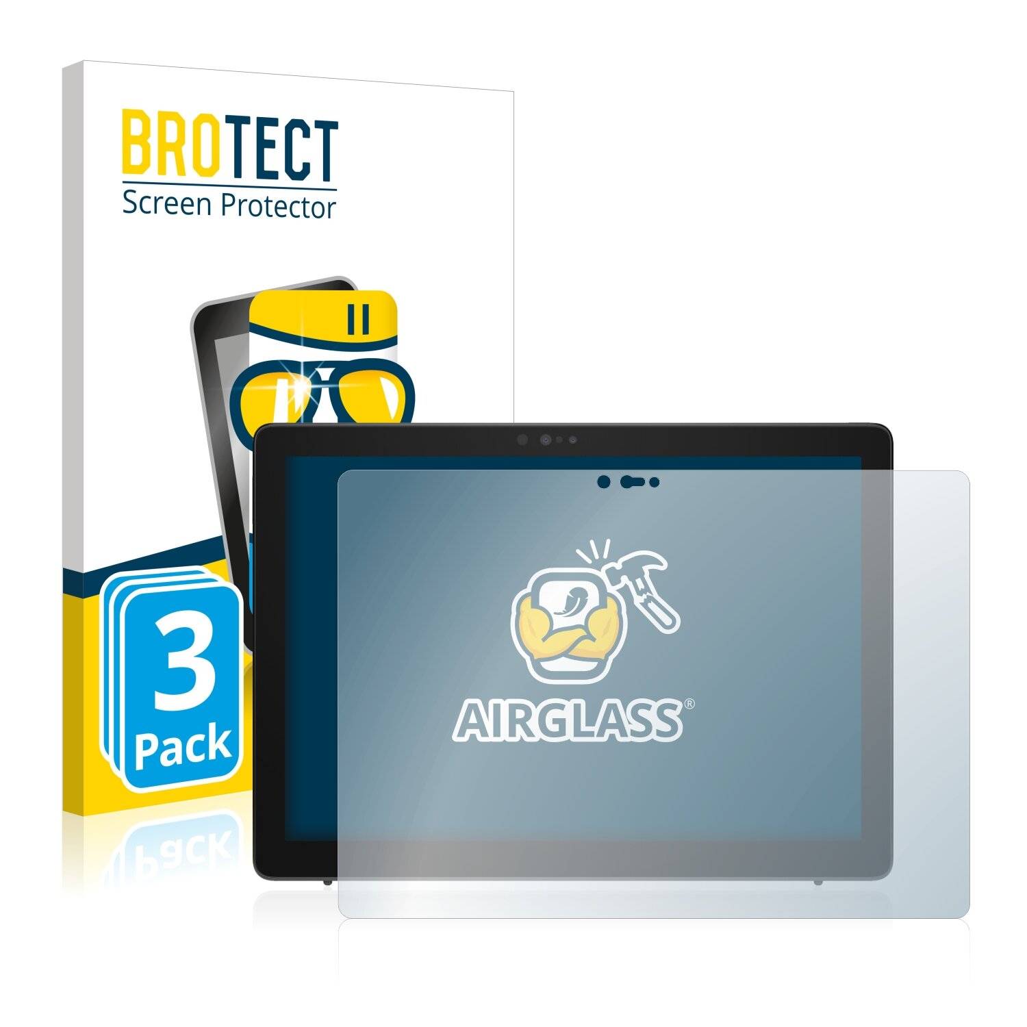 3x BROTECT AirGlass Schutzglas Folie für Dell Latitude 7200