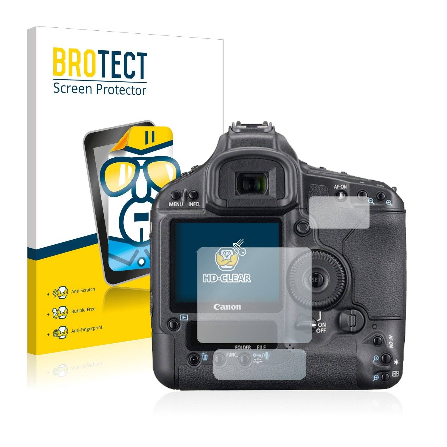 2x BROTECT HD-Clear Displayschutzfolie für Canon EOS 1Ds Mark
