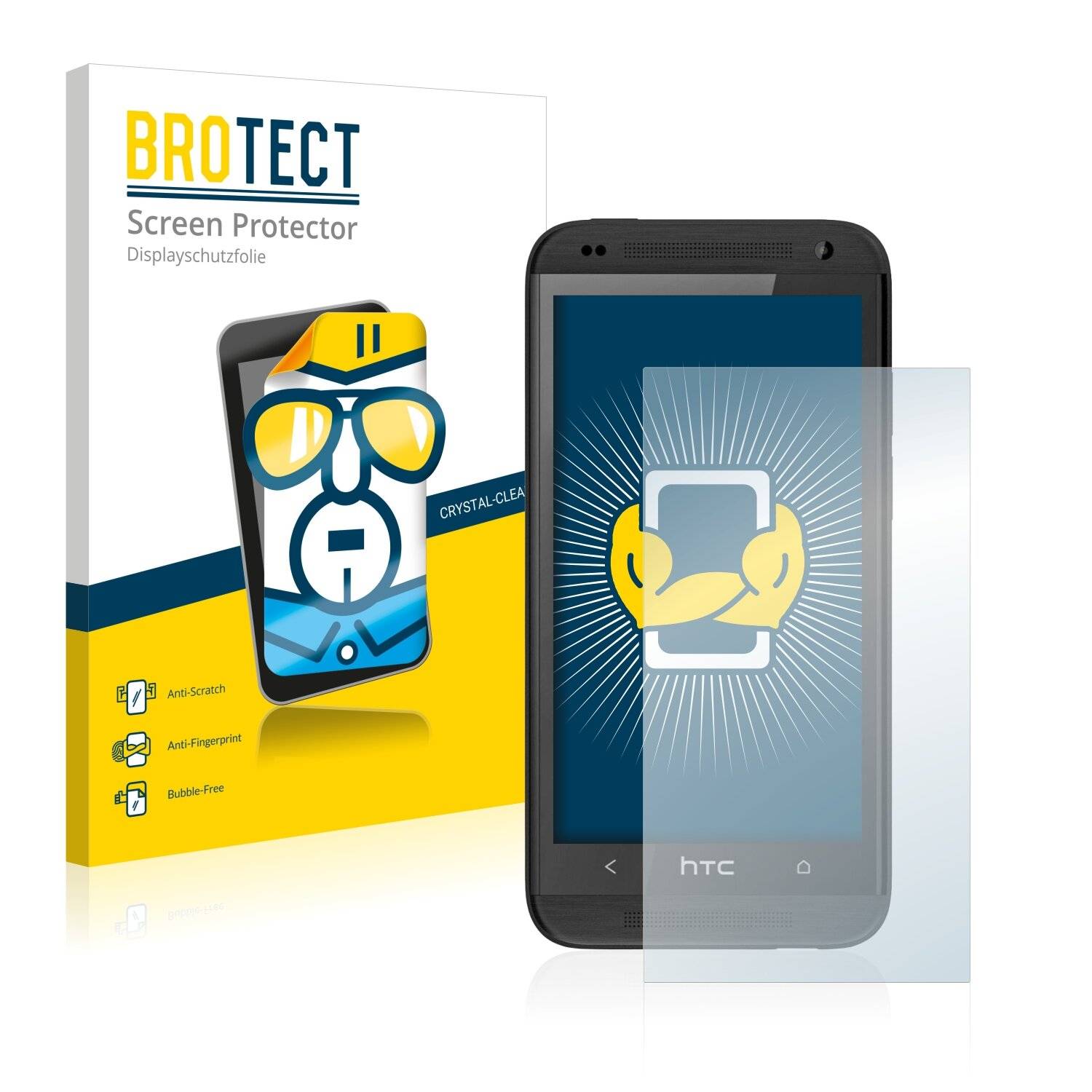 2x BROTECT HD-Clear Displayschutzfolie für HTC Desire