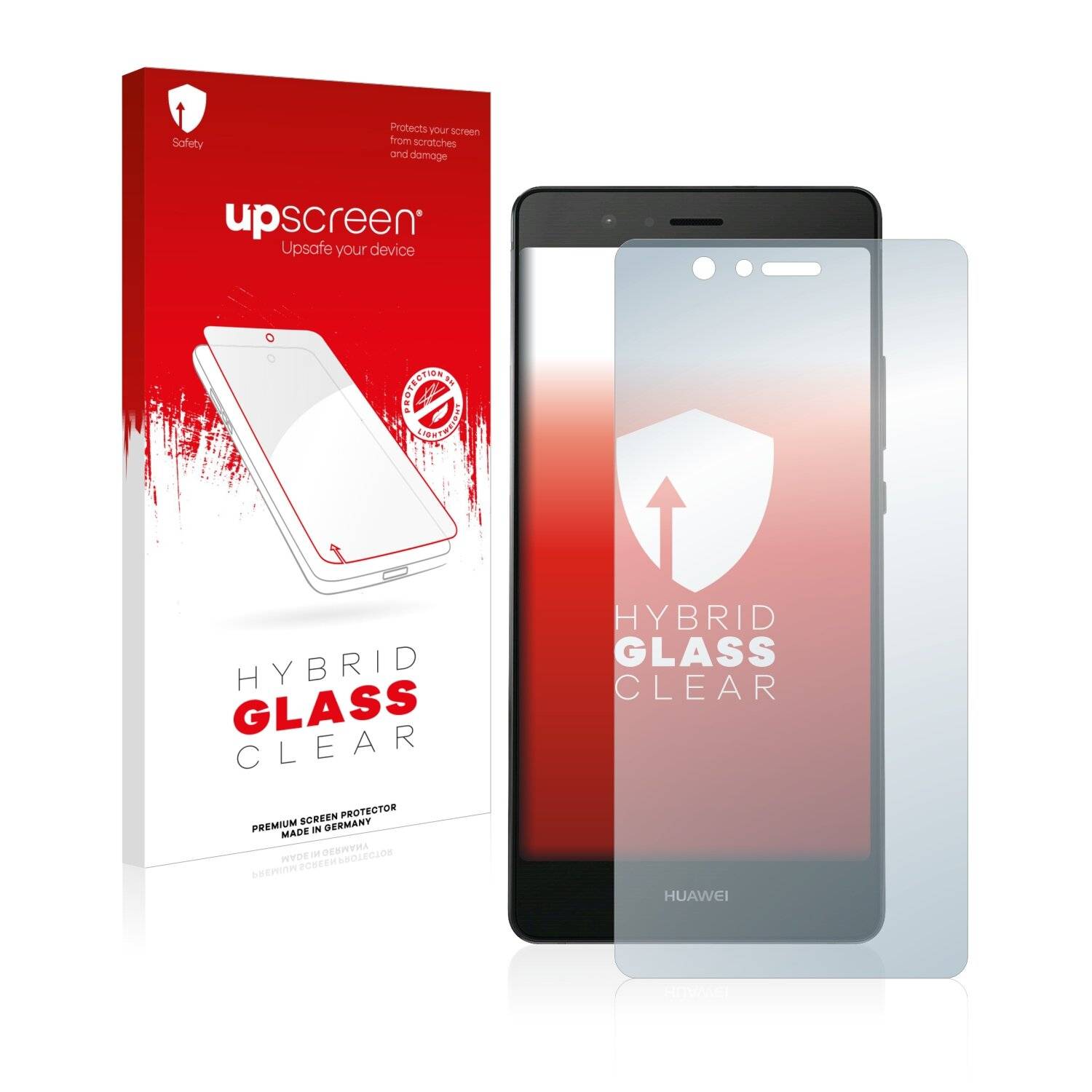 upscreen Hybrid Glass Clear Premium Schutzglas Folie für Huawei P9 Lite