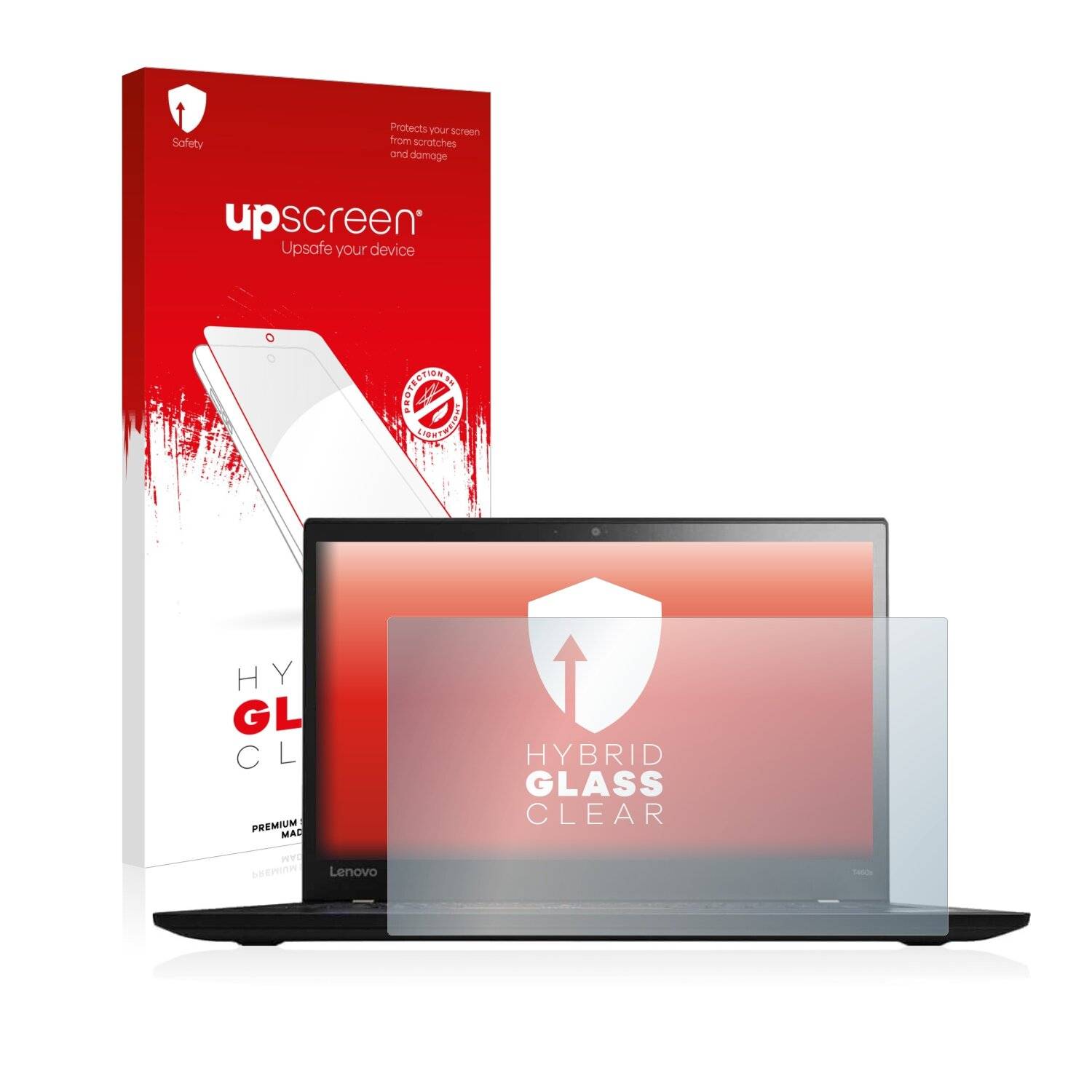 upscreen Hybrid Glass Clear Premium Schutzglas Folie für Lenovo ThinkPad T460s