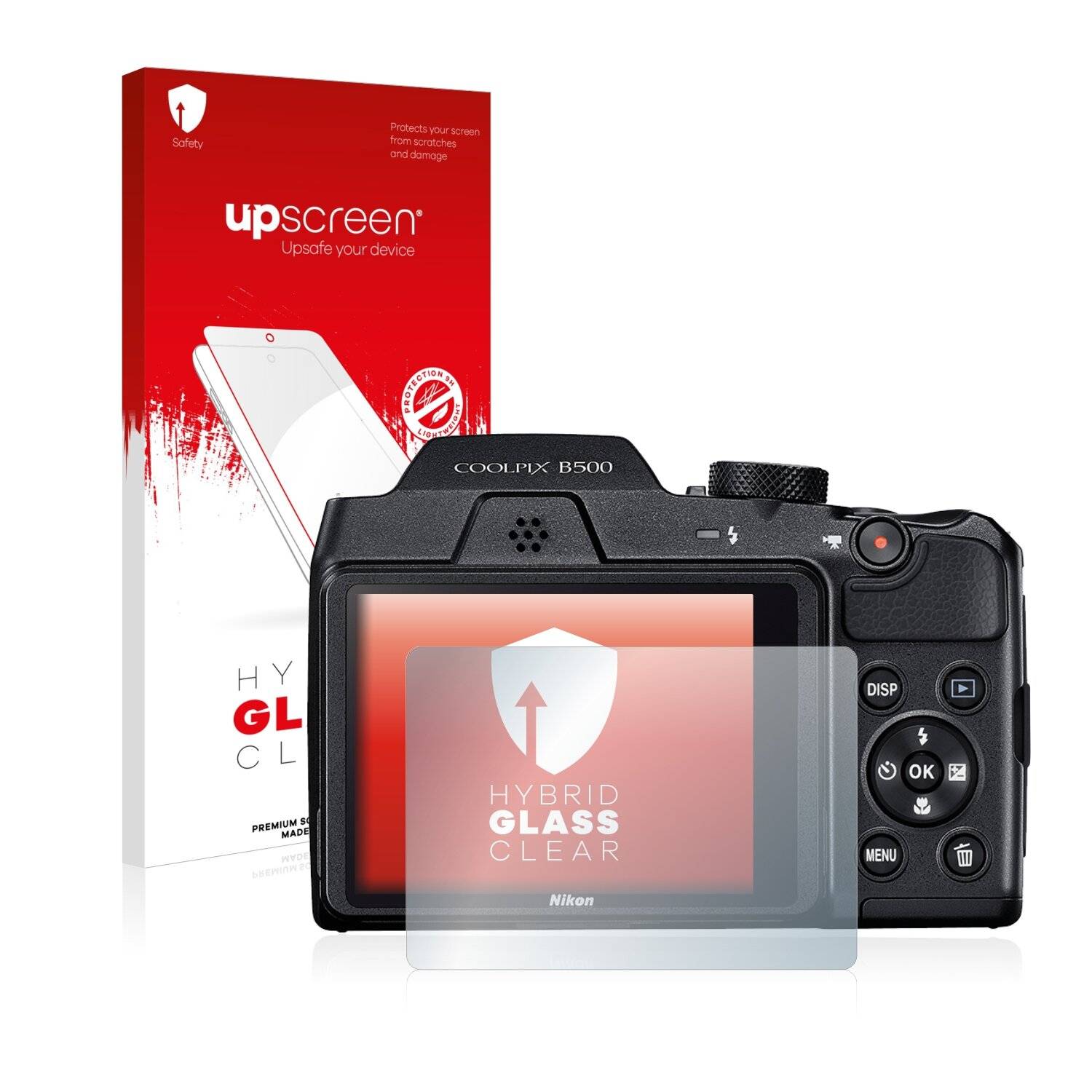 upscreen Hybrid Glass Clear Premium Schutzglas Folie für Nikon Coolpix