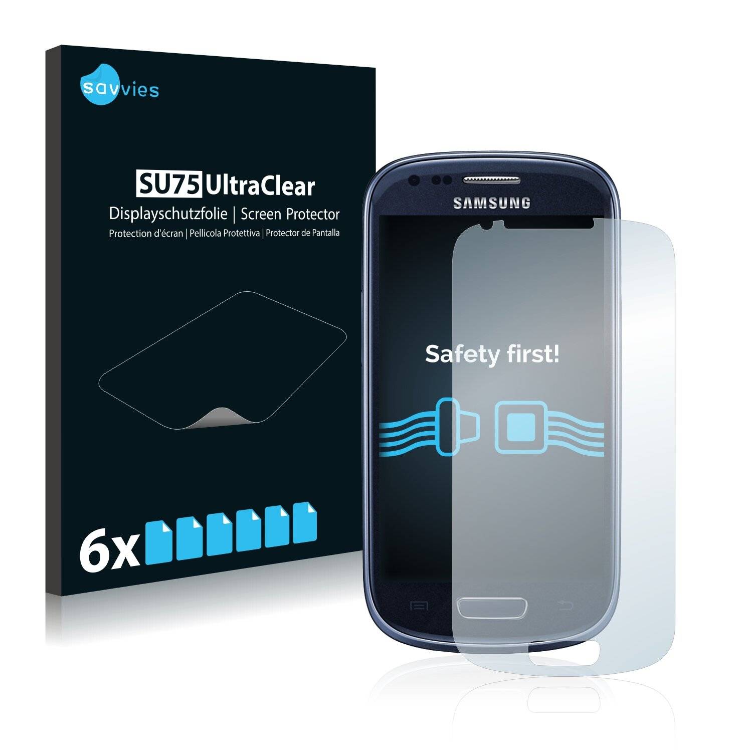 6x Savvies SU75 Displayschutzfolie für Samsung