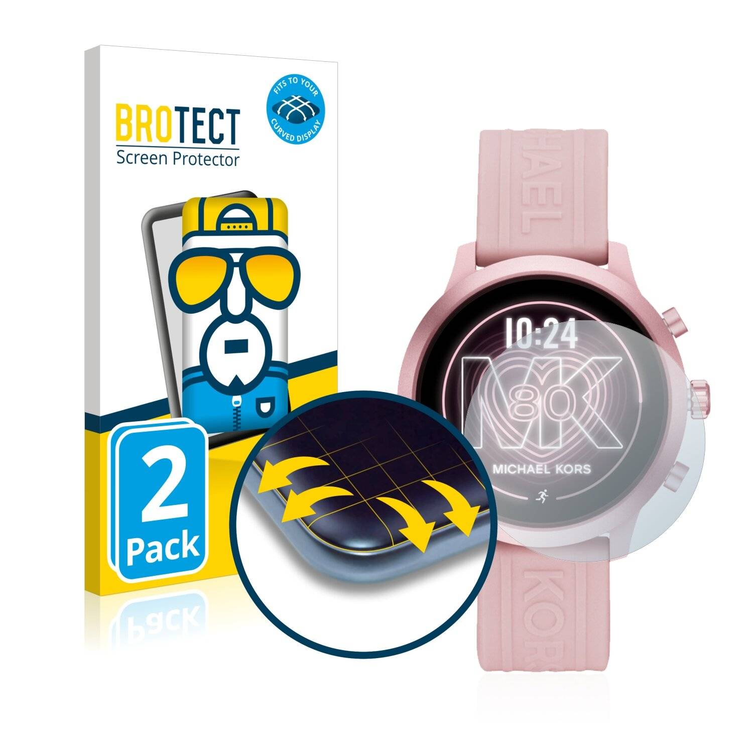 2x BROTECT Flex Full-Cover Displayschutzfolie für Michael Kors Access