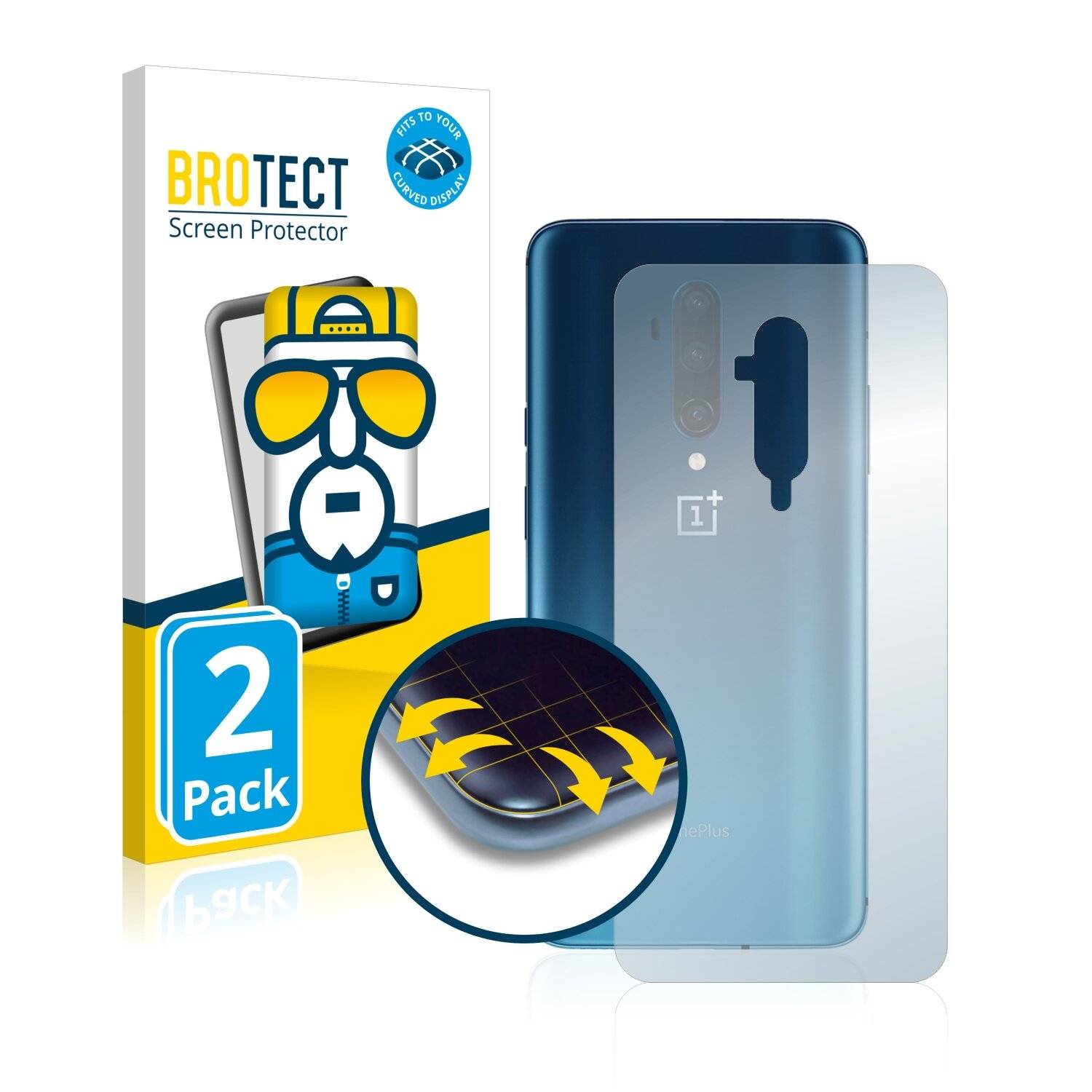 2x BROTECT Flex Full-Cover Displayschutzfolie für OnePlus 7T Pro