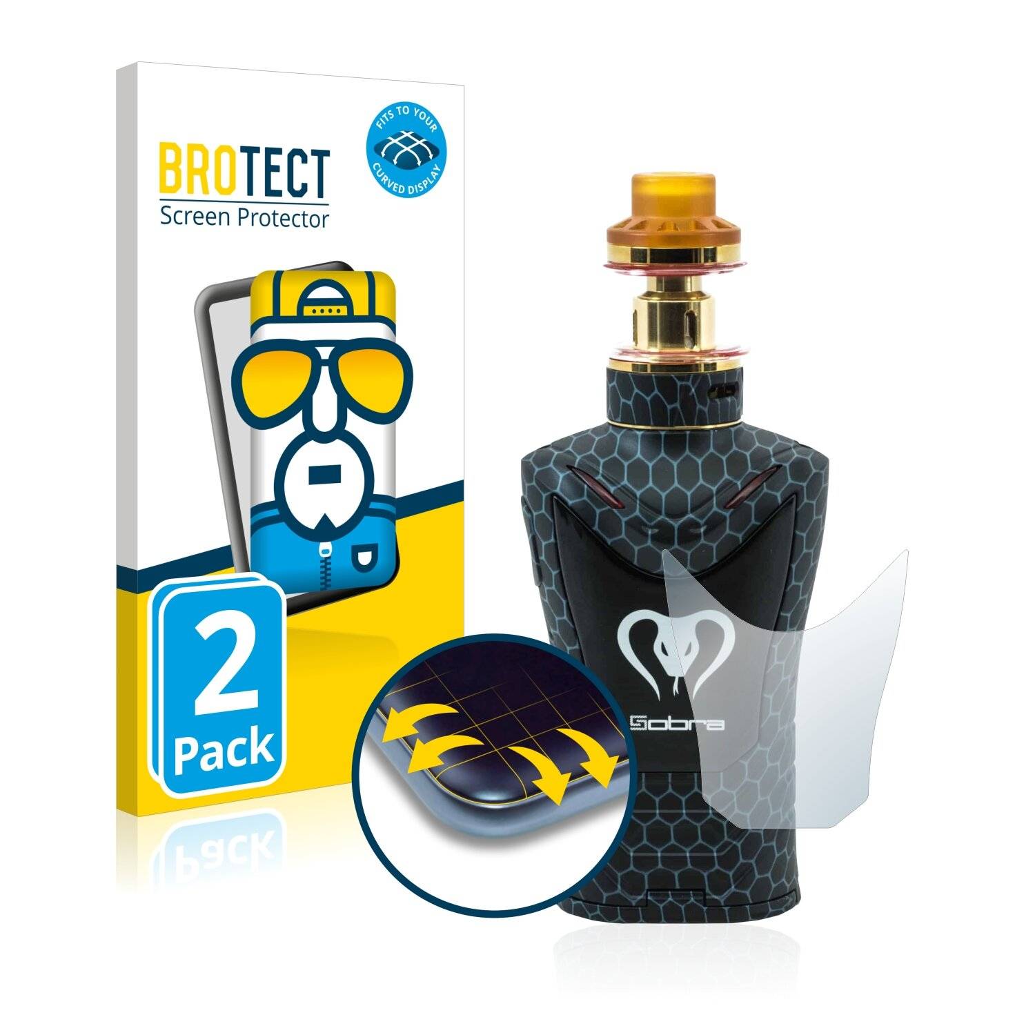 2x BROTECT Flex Full-Cover Displayschutzfolie für Sigelei