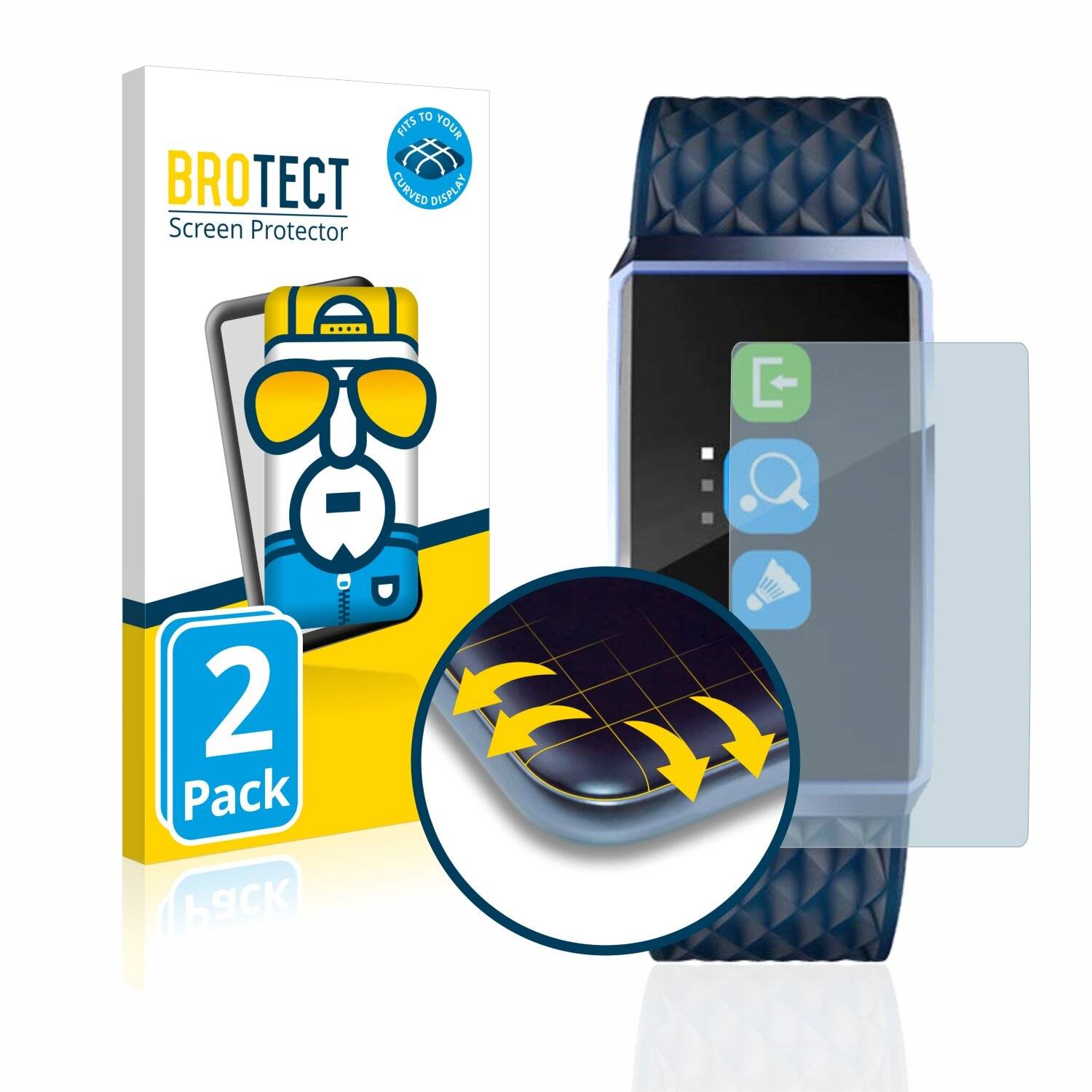2x BROTECT Flex Full-Cover Displayschutzfolie für Yamay