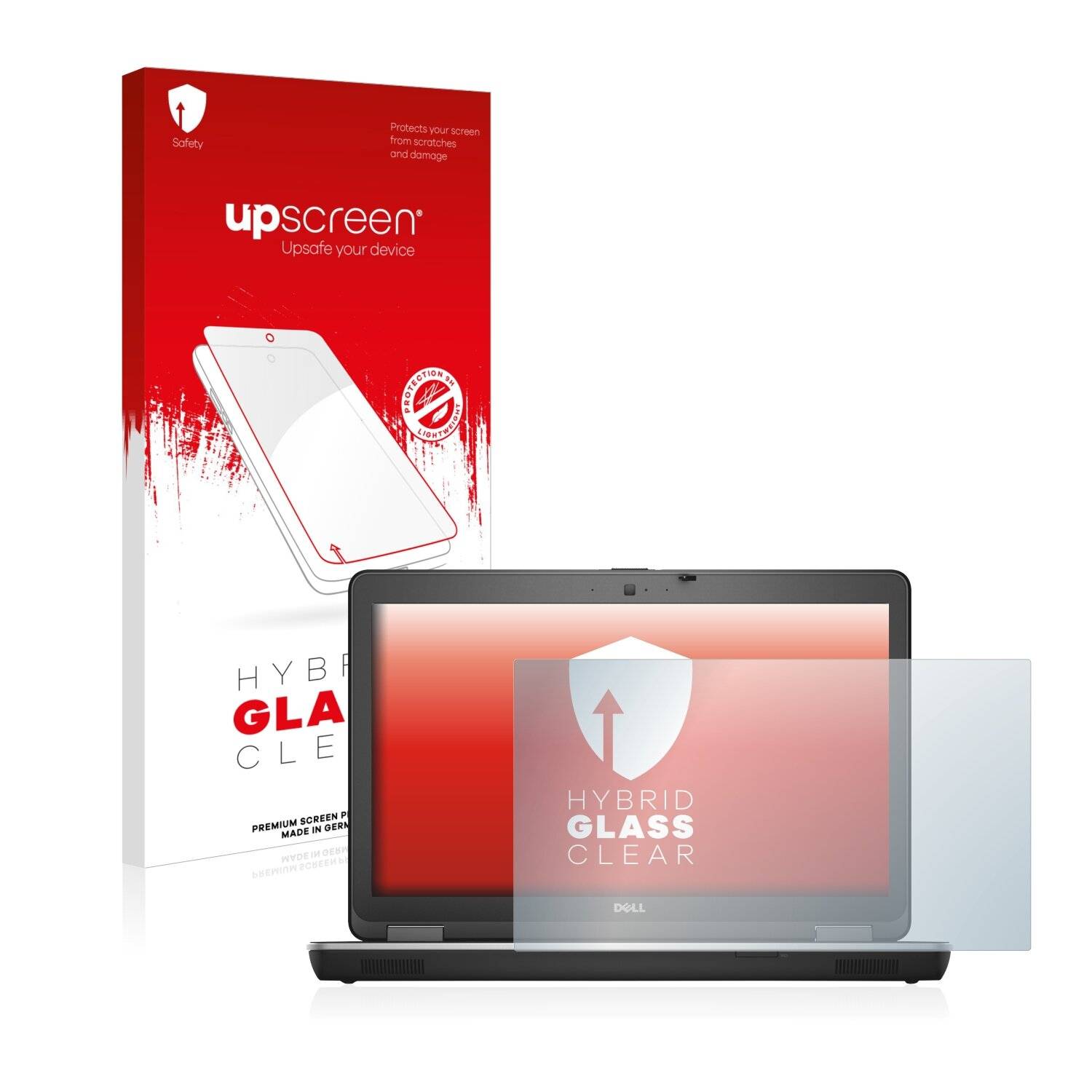 upscreen Hybrid Glass Clear Premium Schutzglas Folie für Dell Latitude