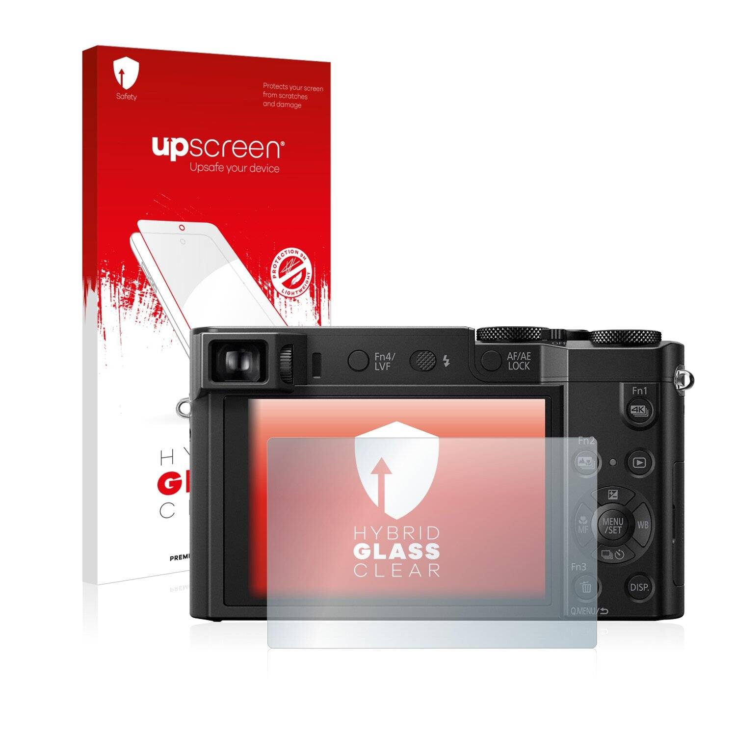 upscreen Hybrid Glass Clear Premium Schutzglas Folie für Panasonic Lumix