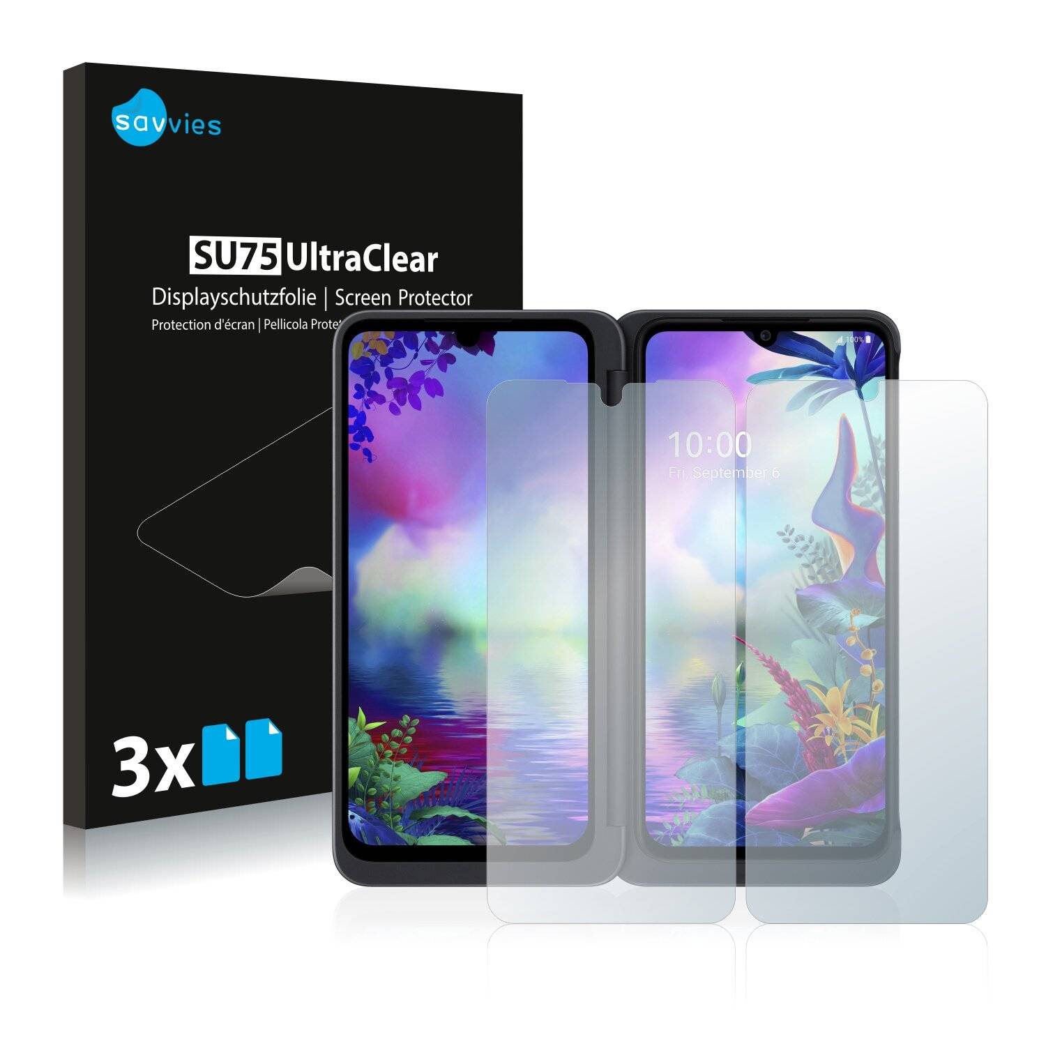 6x Savvies SU75 Displayschutzfolie für LG G8X