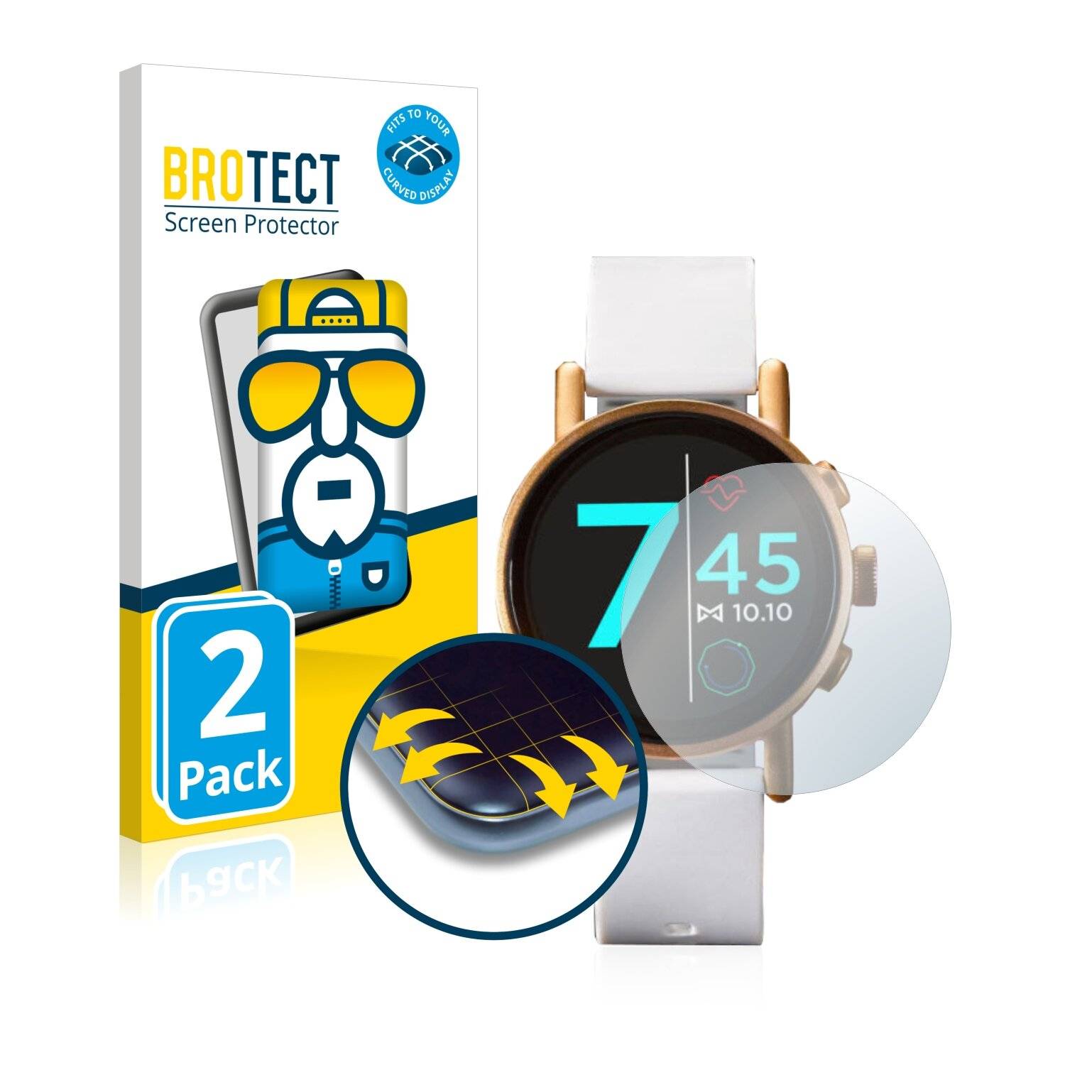 2x BROTECT Flex Full-Cover Displayschutzfolie für Misfit Vapor