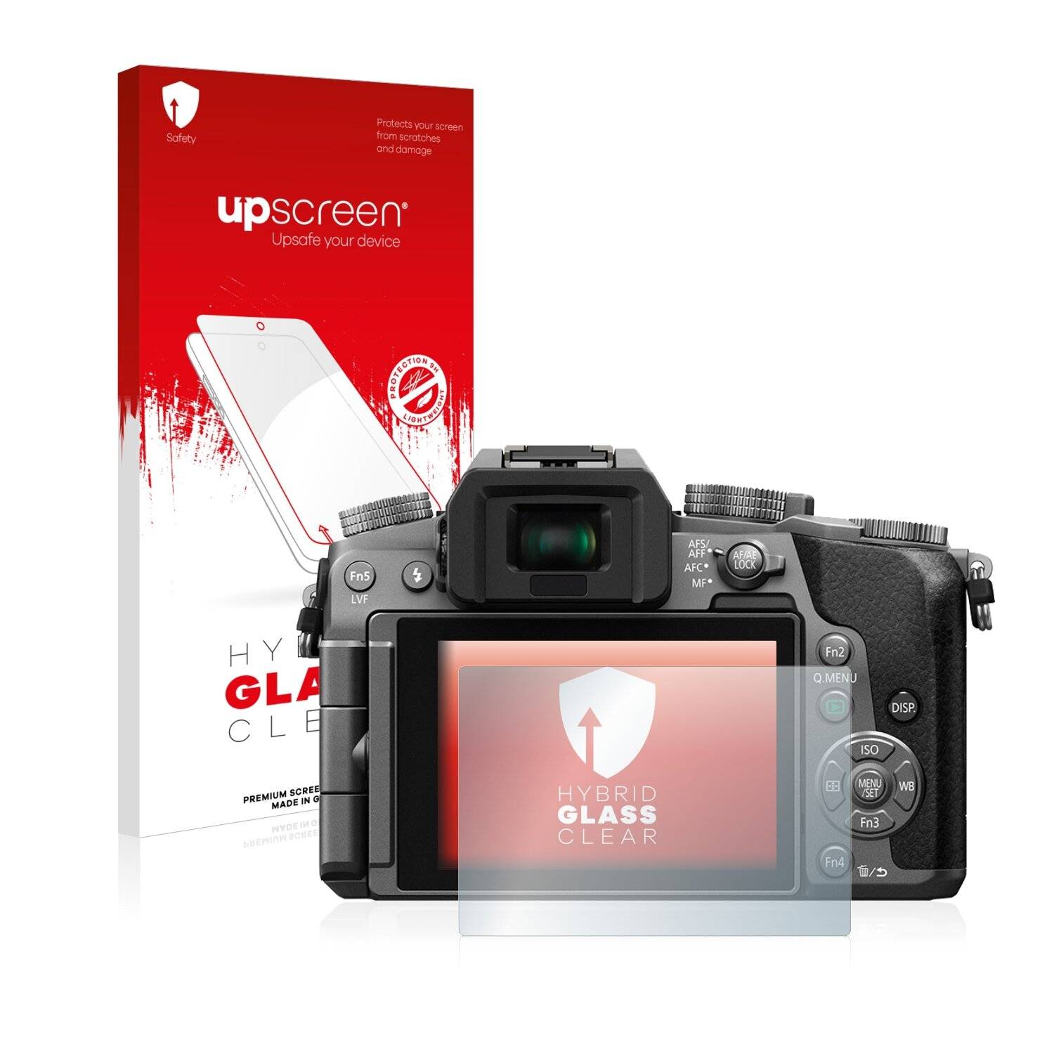 upscreen Hybrid Glass Clear Premium Schutzglas Folie für Panasonic Lumix