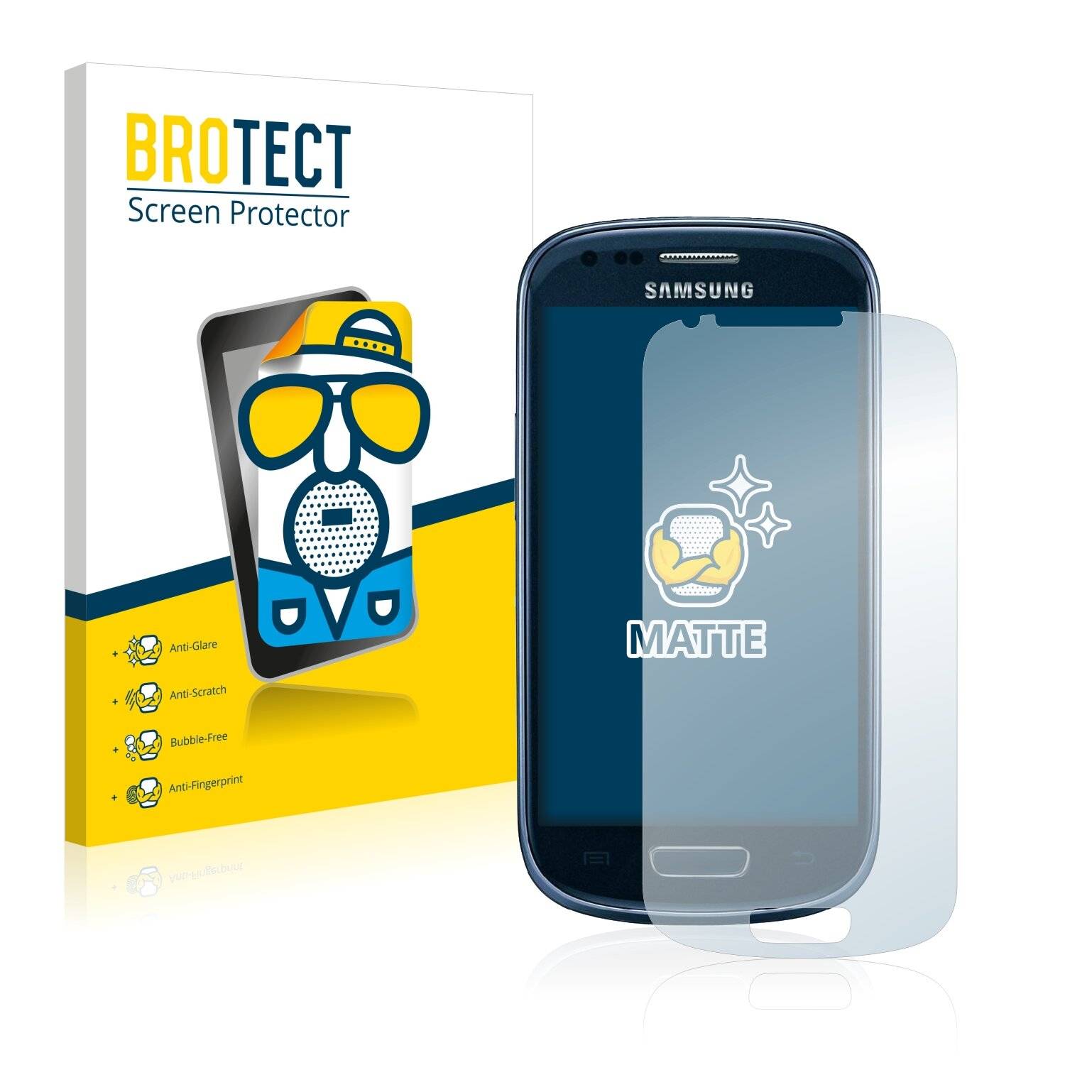 2x BROTECT Matte Displayschutzfolie für Samsung Galaxy S3 Mini I8190 - Entspiegelt,