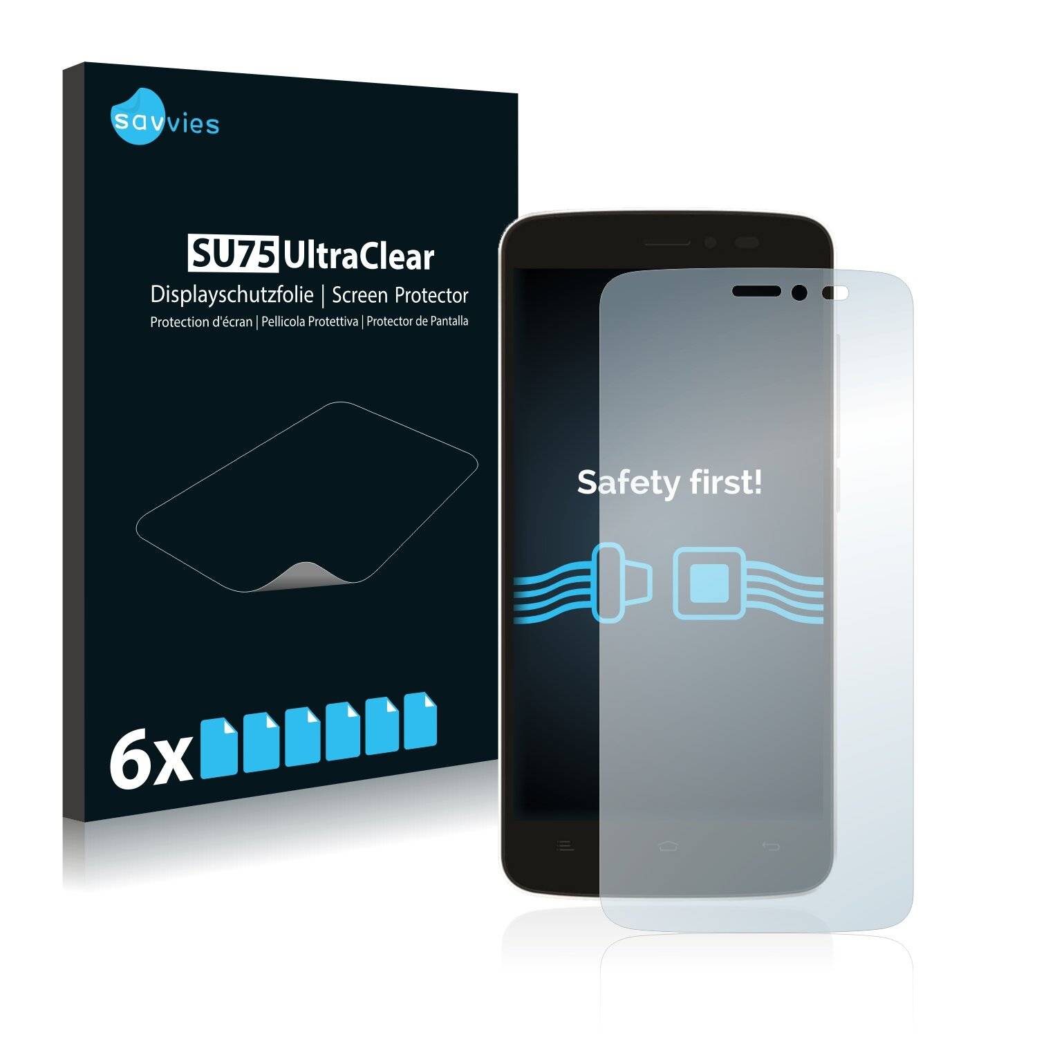 6x Savvies SU75 Displayschutzfolie für General Mobile Discovery 2