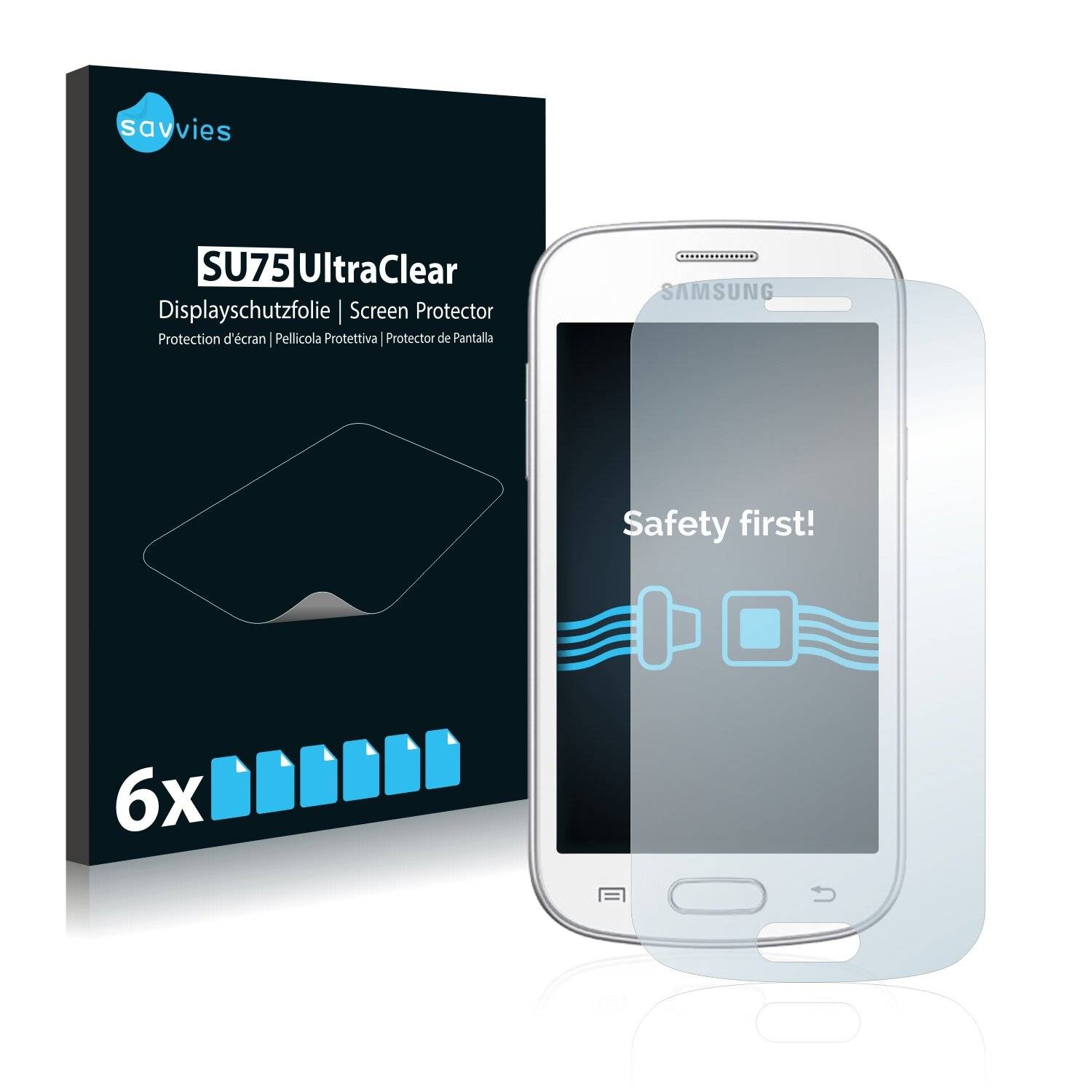 6x Savvies SU75 Displayschutzfolie für Samsung Galaxy Trend