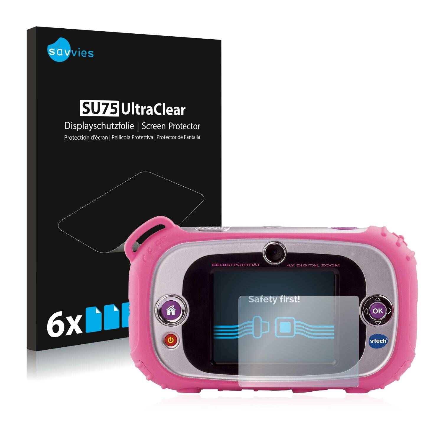 6x Savvies SU75 Displayschutzfolie für Vtech Kidizoom Touch
