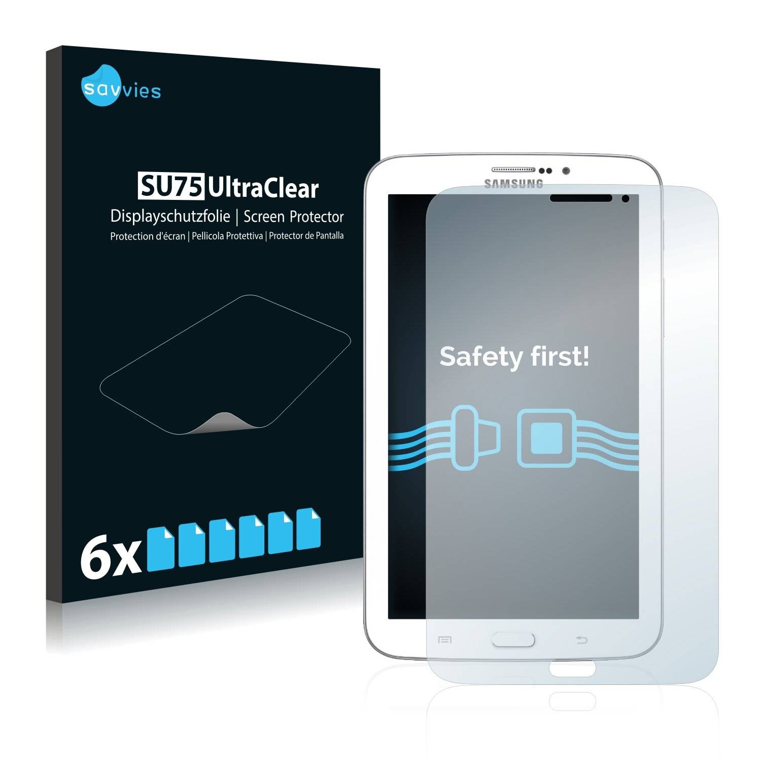 6x Savvies SU75 Displayschutzfolie für Samsung Galaxy Tab 3 7.0