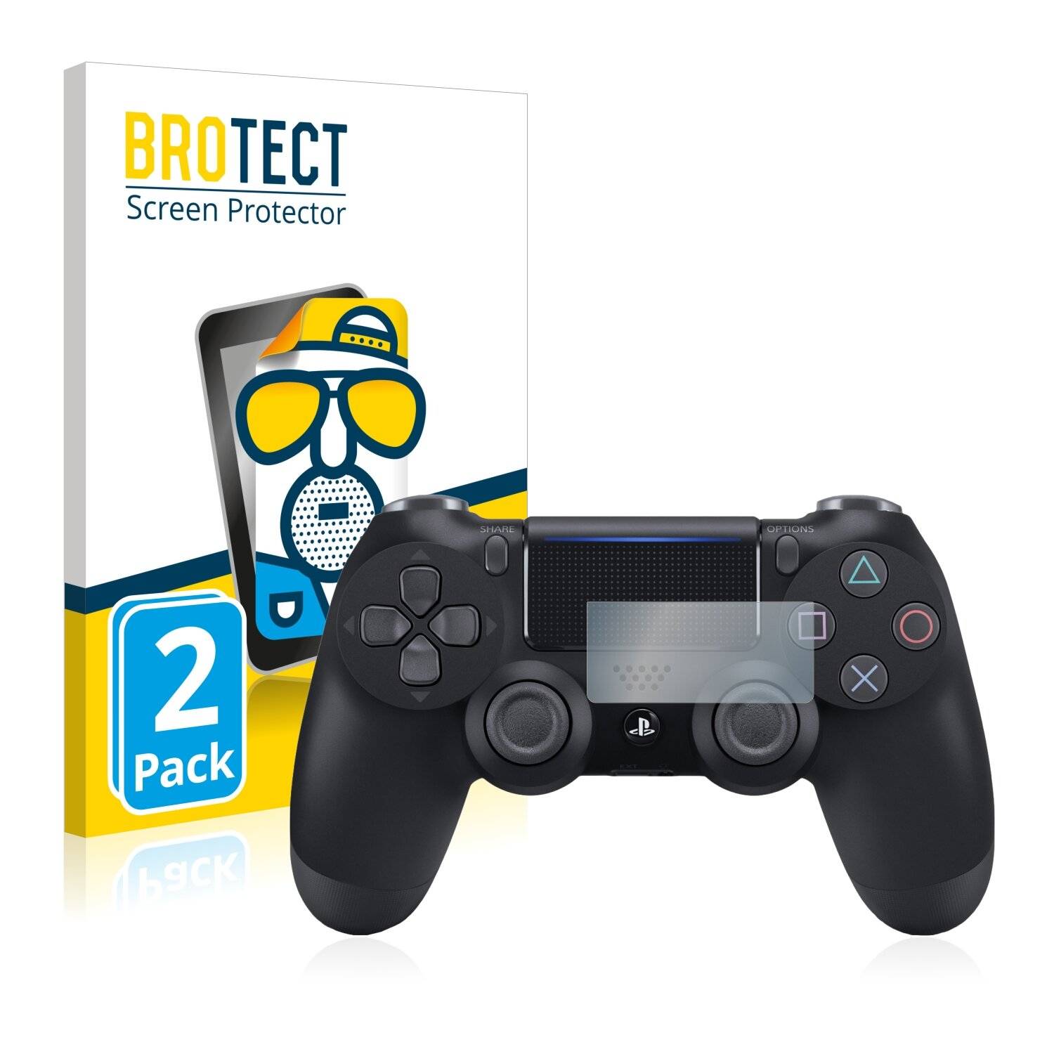 2x BROTECT Matte Displayschutzfolie für Sony PS4 DualShock 4 Controller 2019 - Entspiegelt,